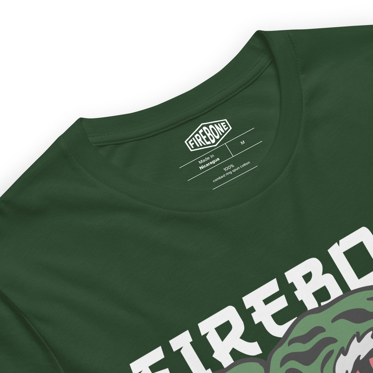 Defiant Tiger - Forest green t-shirt - Firebone