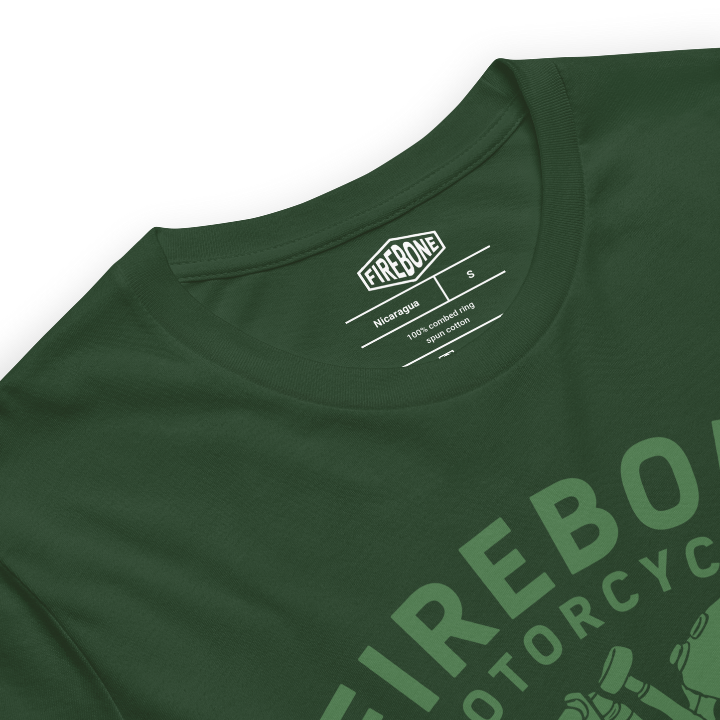 Vintage Motorcycle - Forest green t-shirt - Firebone