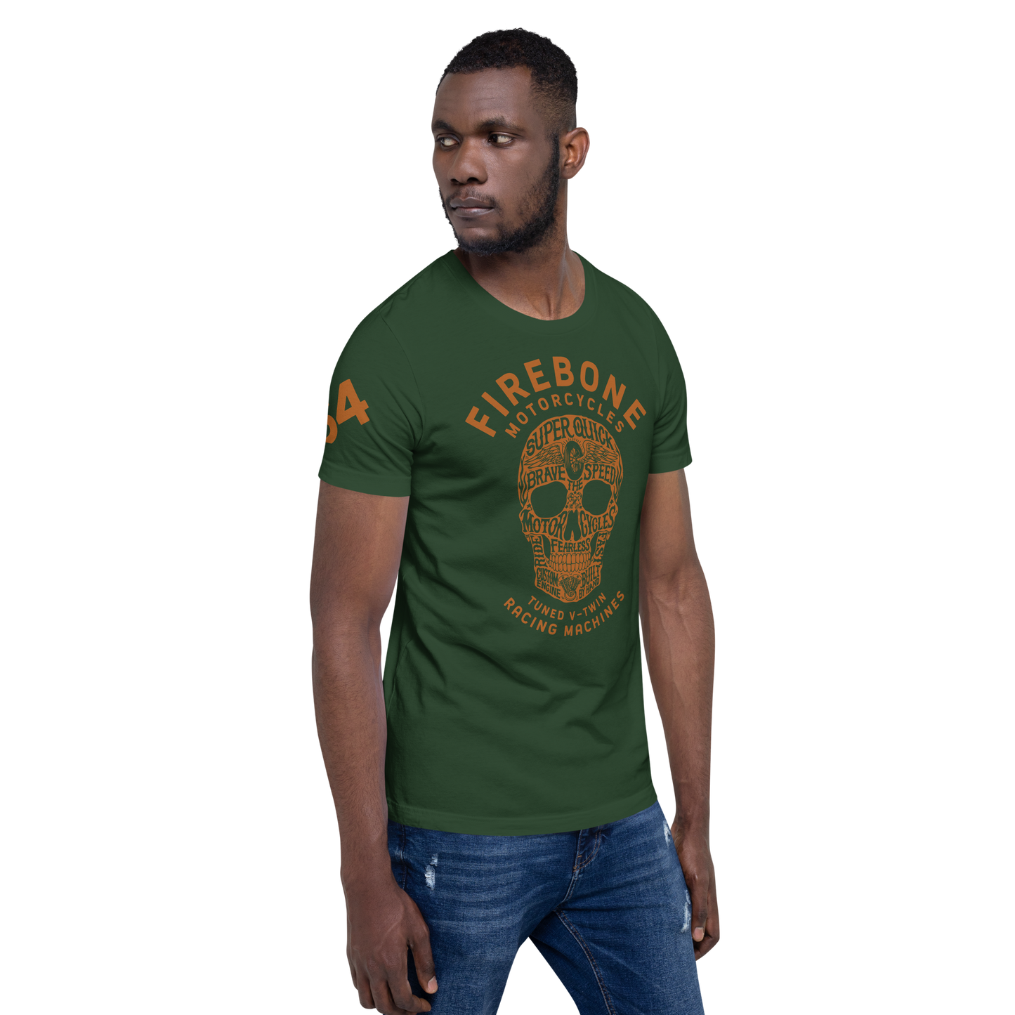 Super Quick Skull - Forest green t-shirt - Firebone