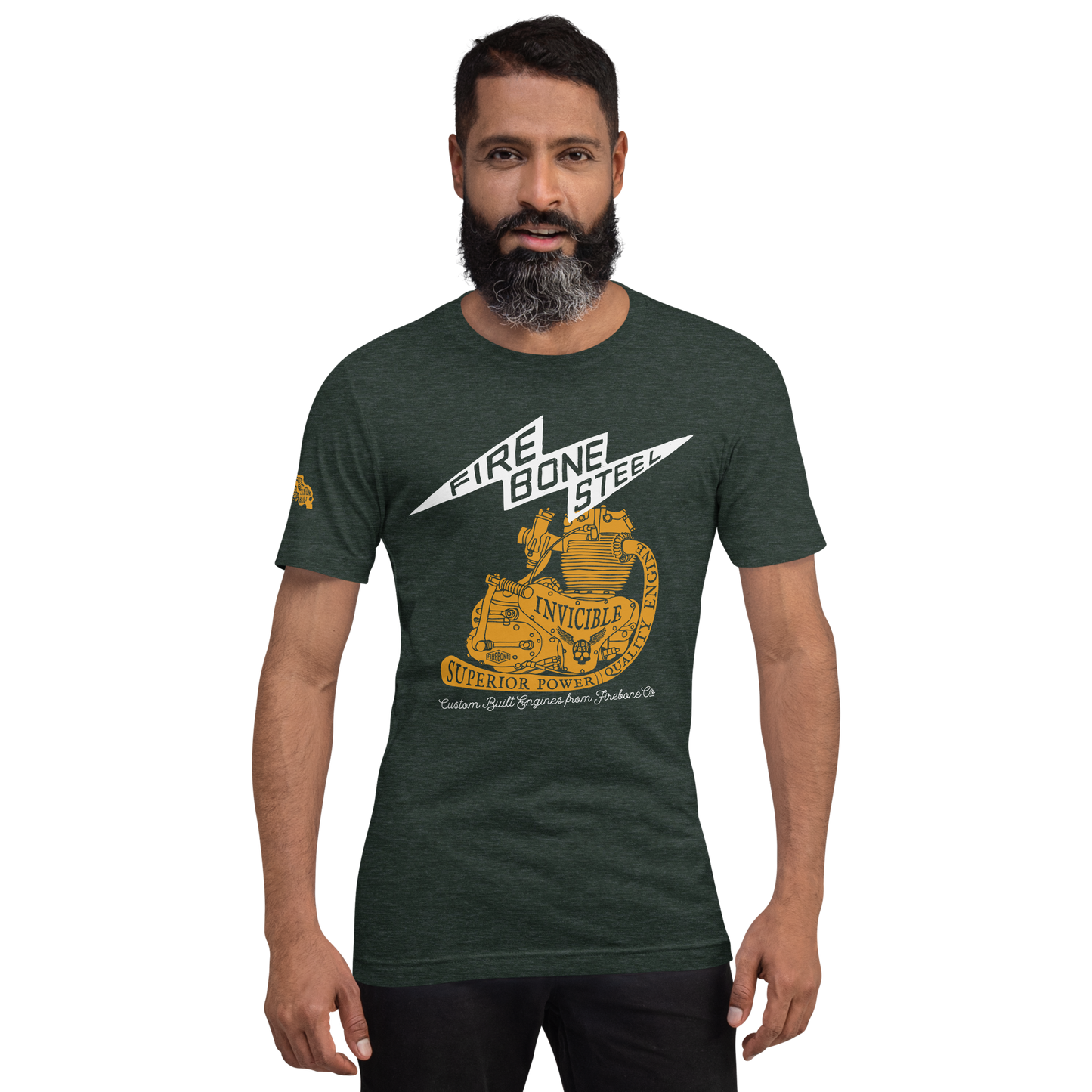 Firebone Steel - Orange on dark t-shirts - Firebone