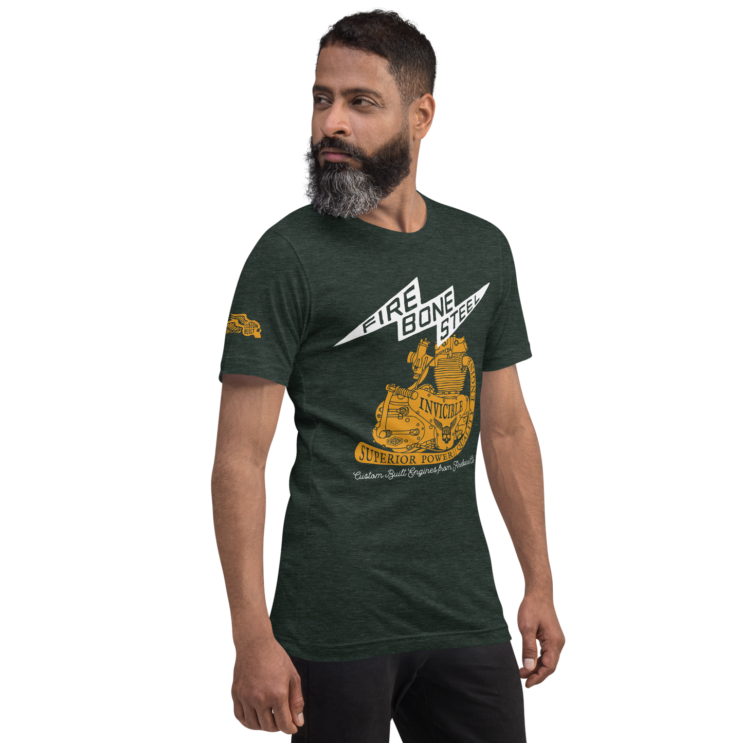 Firebone Steel - Orange on dark t-shirts - Firebone