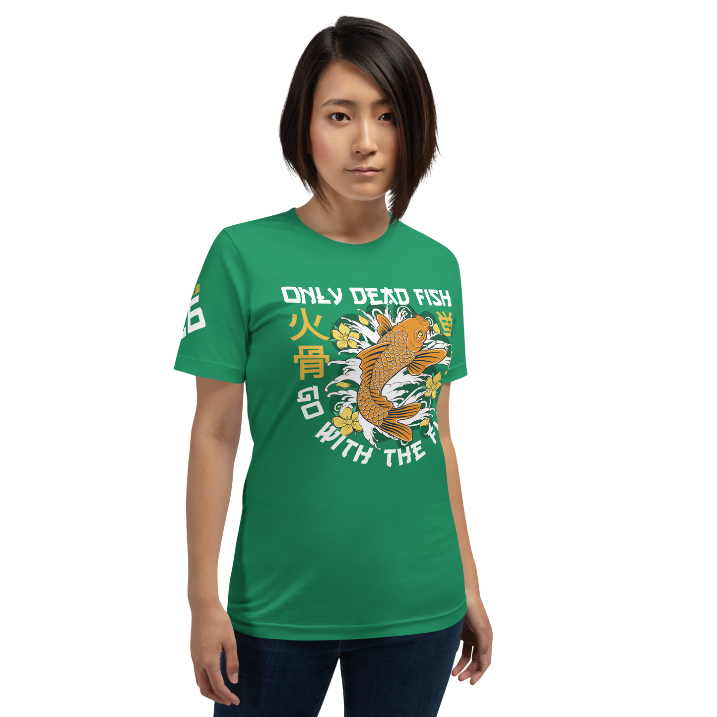 Go with the flow - Kelly green t-shirt - Firebone