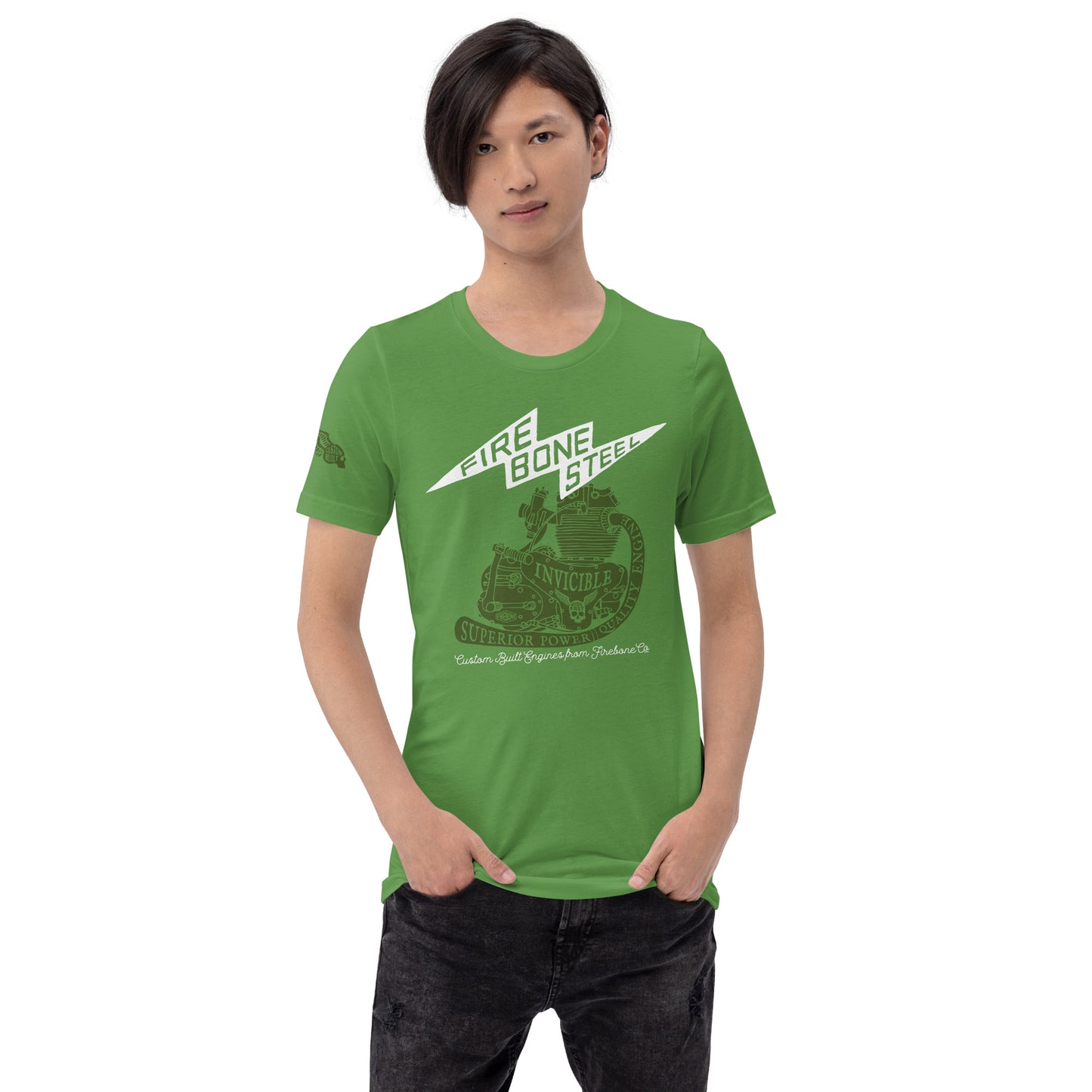 Firebone Steel - Leaf green t-shirt - Firebone