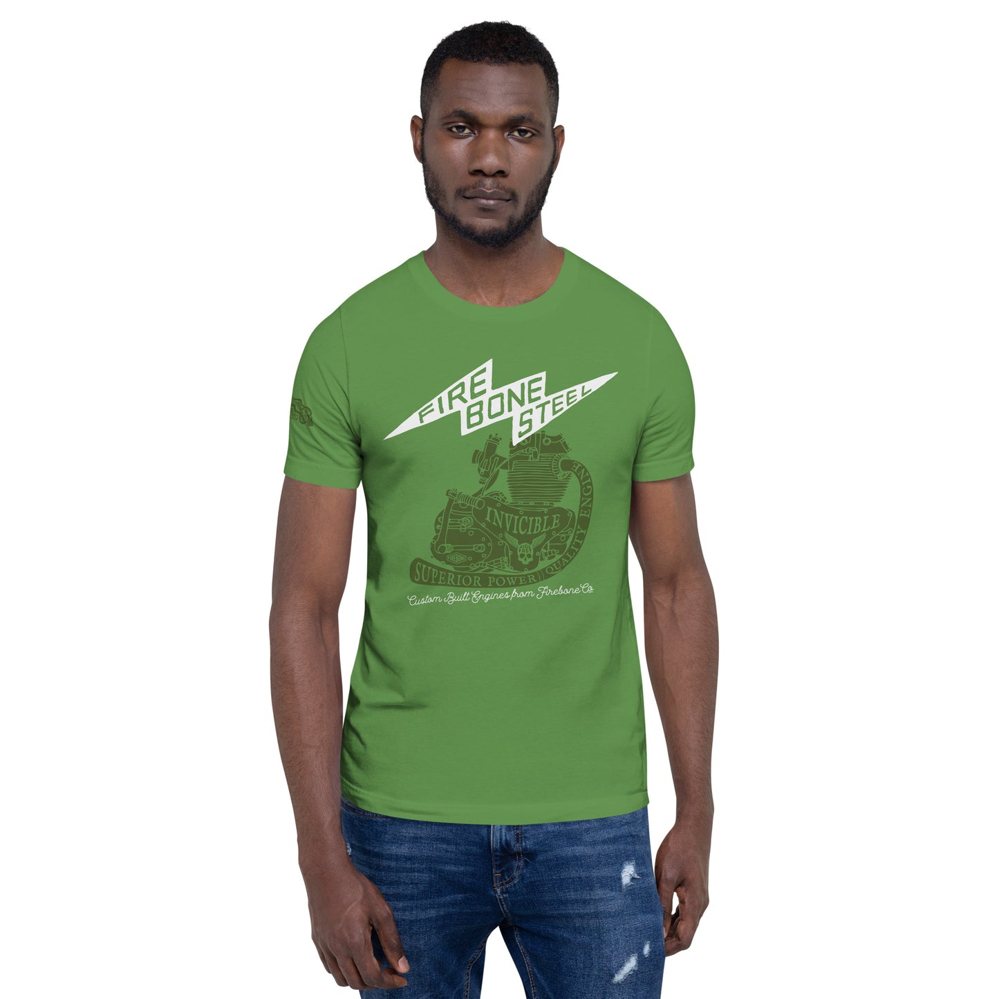 Firebone Steel - Leaf green t-shirt - Firebone