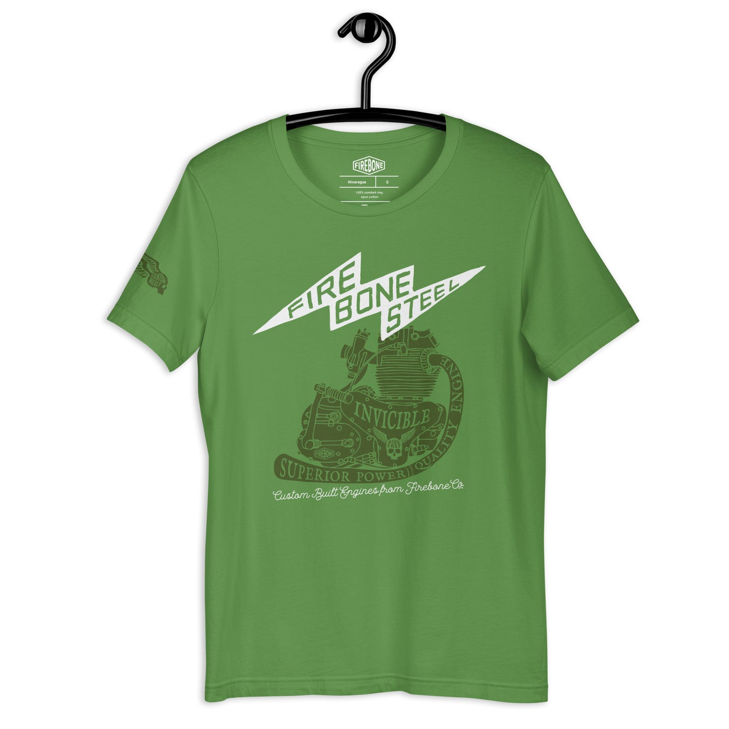 Firebone Steel - Leaf green t-shirt - Firebone