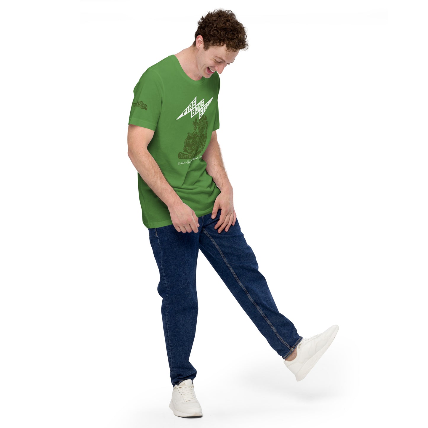 Firebone Steel - Leaf green t-shirt - Firebone