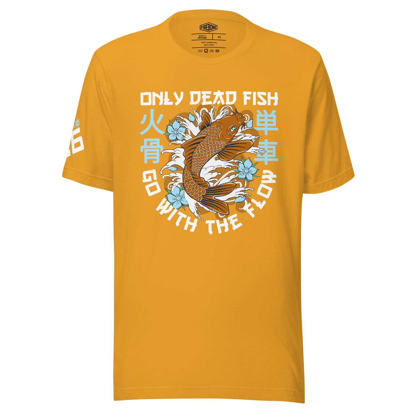 Go with the flow - Mustard t-shirt - Firebone