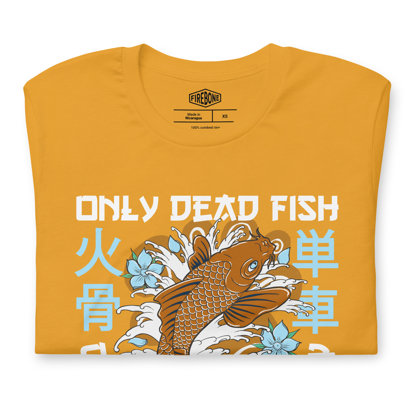 Go with the flow - Mustard t-shirt - Firebone