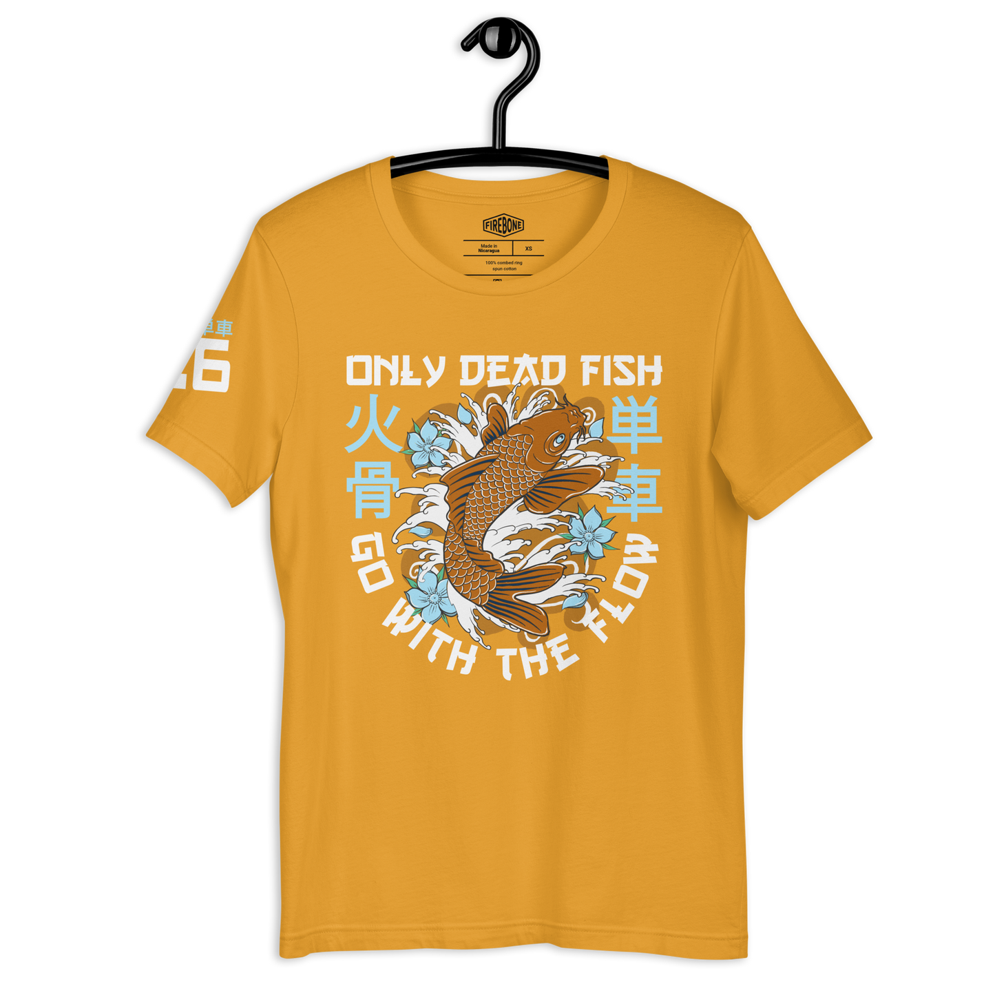Go with the flow - Mustard t-shirt - Firebone