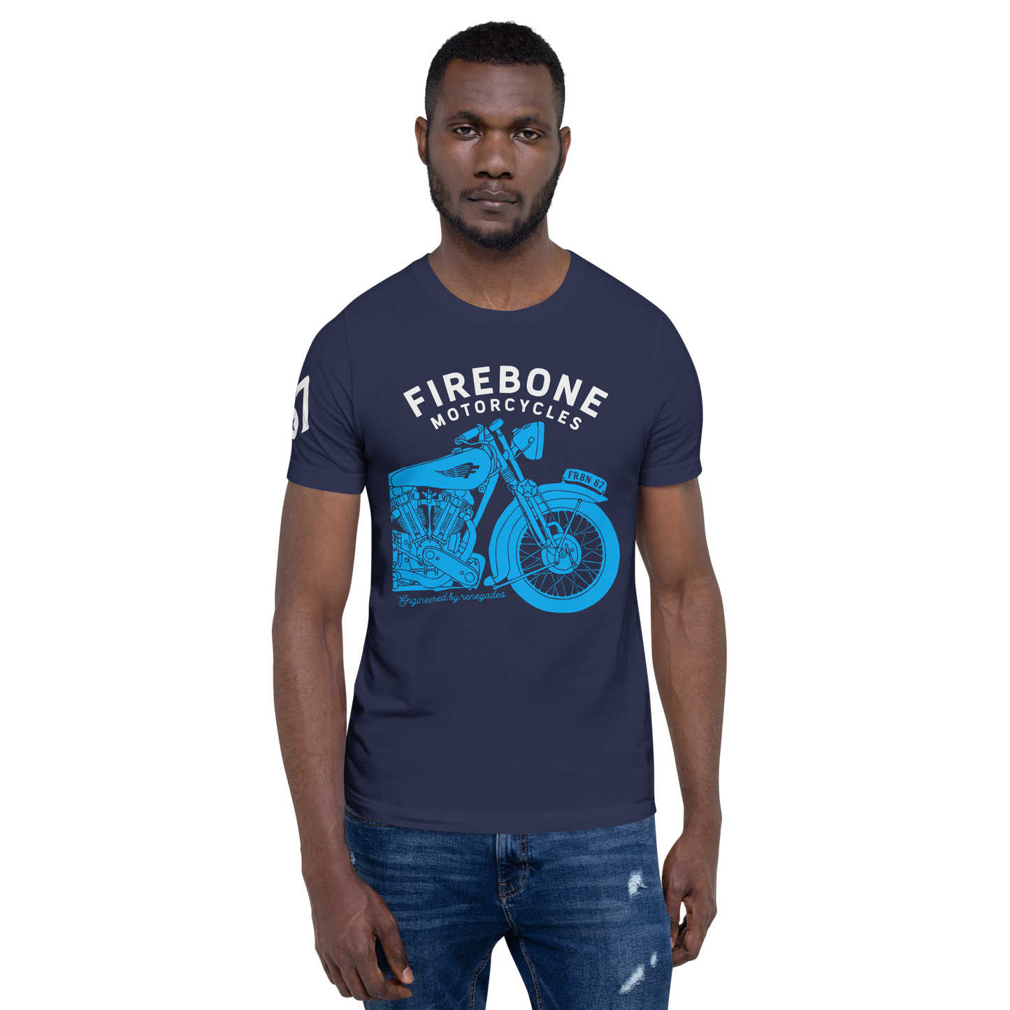 Vintage Motorcycle - Navy t-shirt - Firebone
