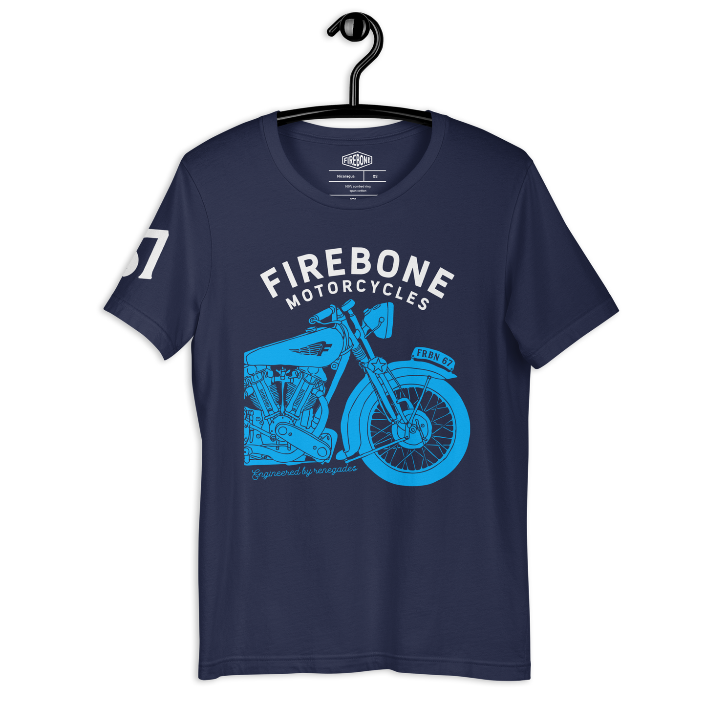 Vintage Motorcycle - Navy t-shirt - Firebone