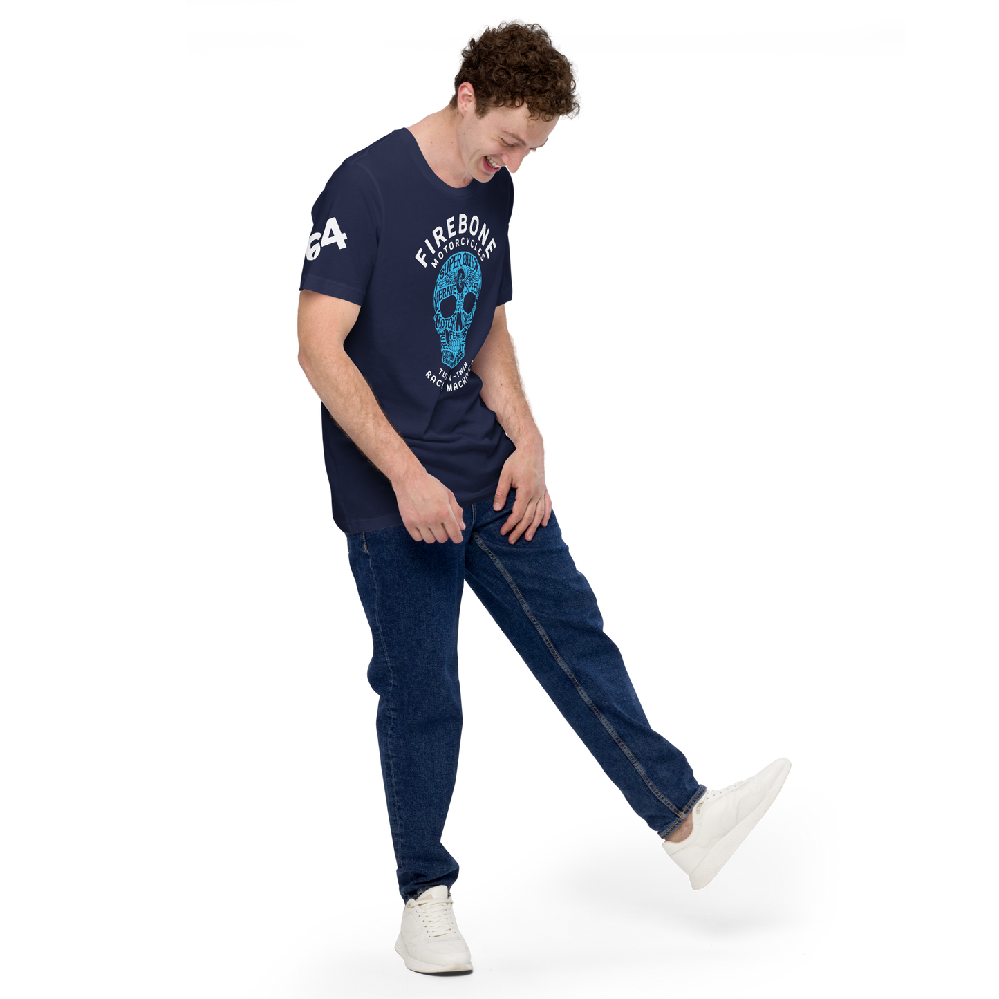 Super Quick Skull - Navy blue t-shirt - Firebone