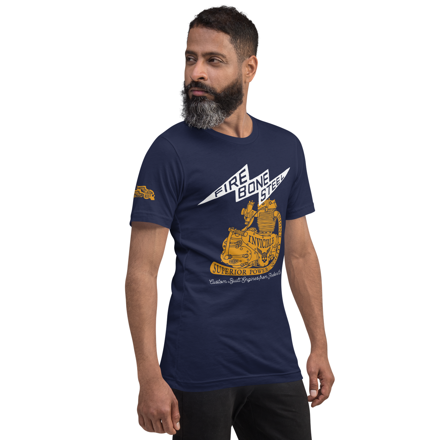 Firebone Steel - Orange on dark t-shirts - Firebone