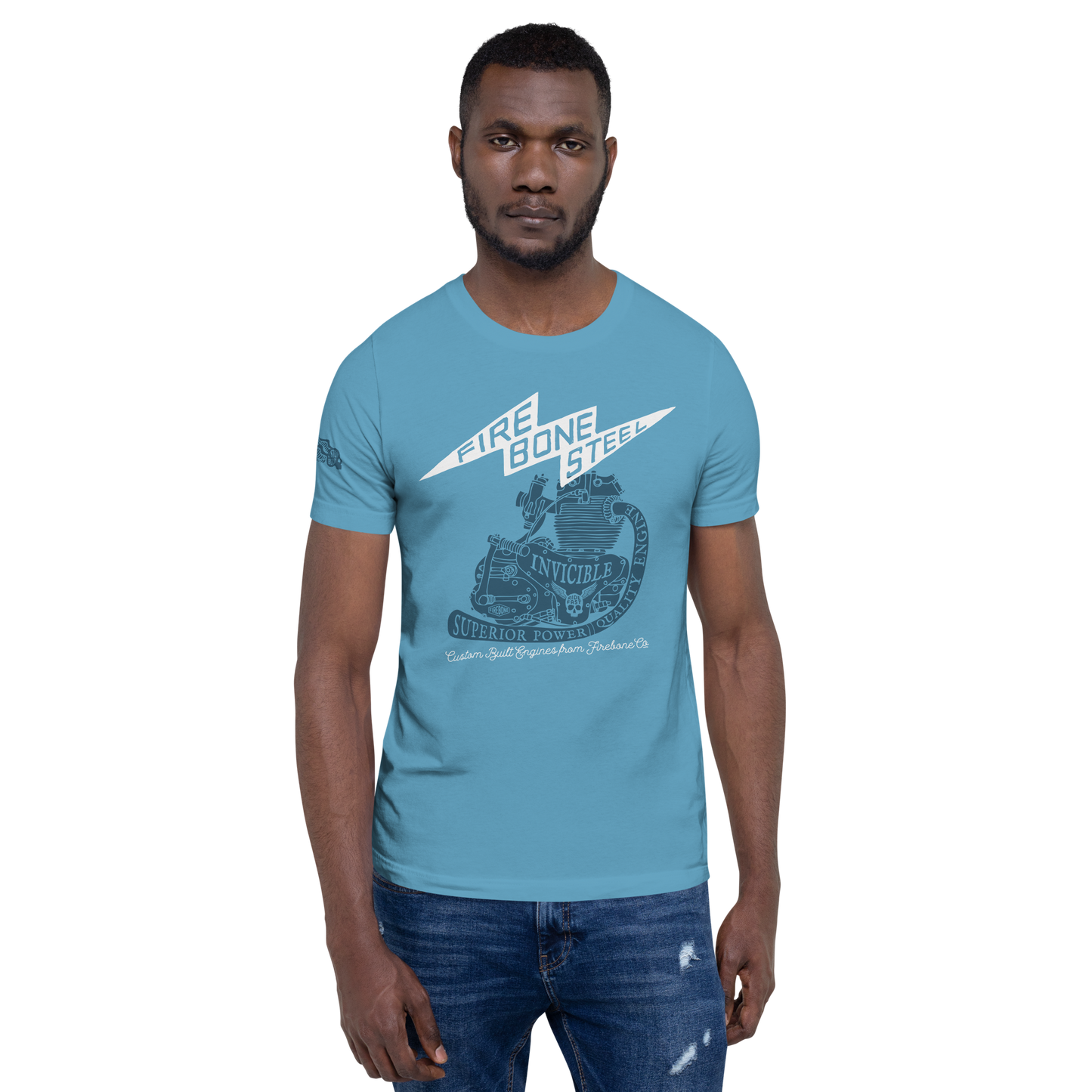 Firebone Steel - Ocean blue t-shirt - Firebone