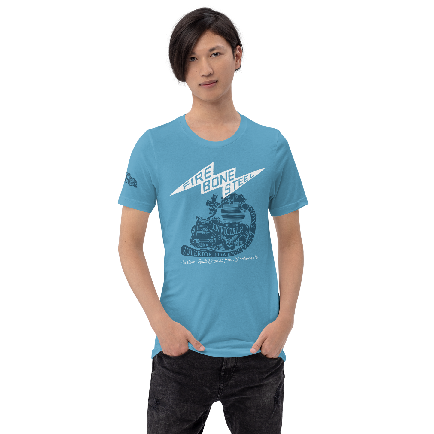 Firebone Steel - Ocean blue t-shirt - Firebone