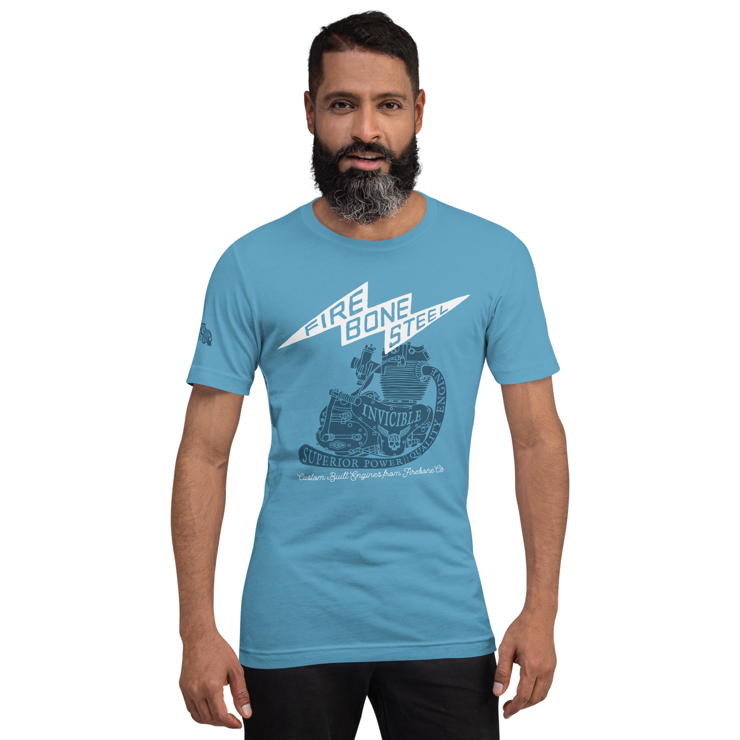 Firebone Steel - Ocean blue t-shirt - Firebone