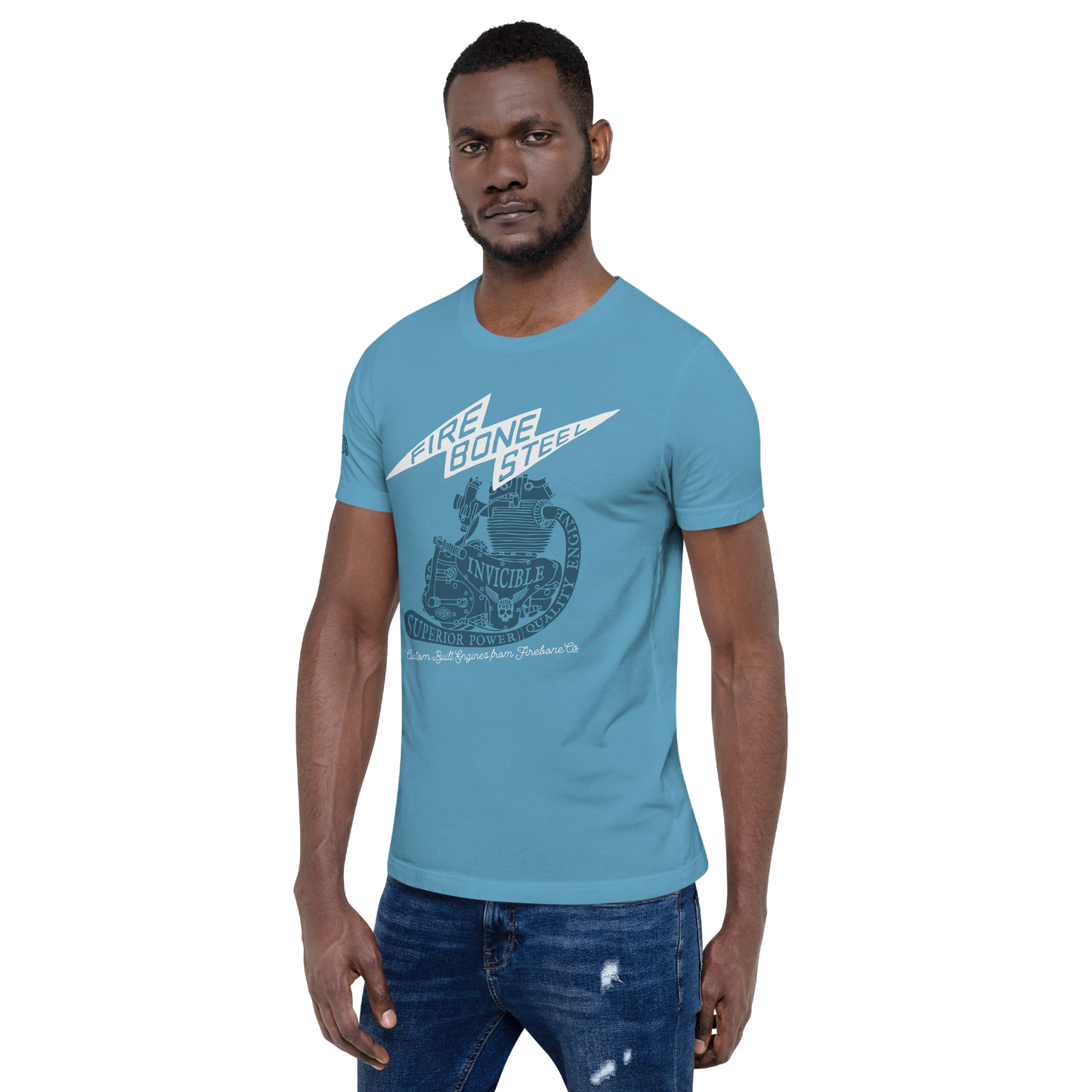 Firebone Steel - Ocean blue t-shirt - Firebone