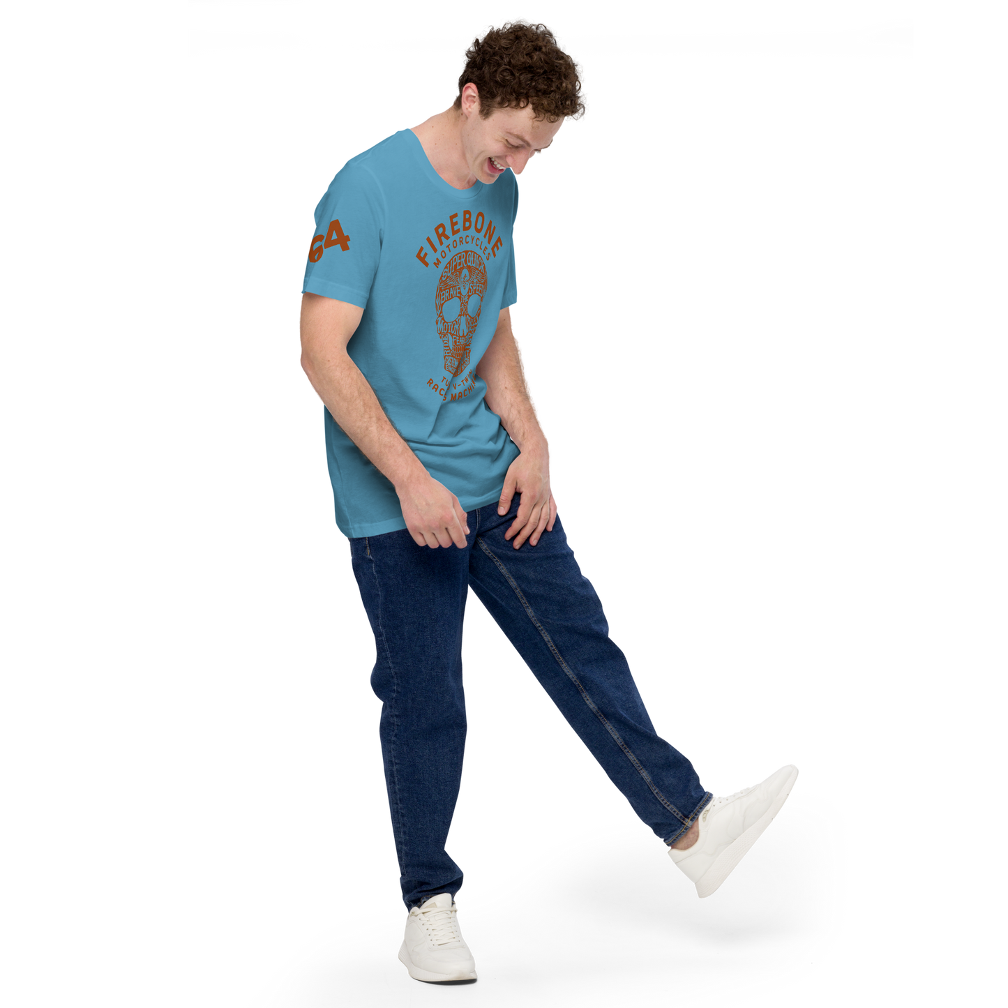 Super Quick Skull - Ocean blue t-shirt - Firebone