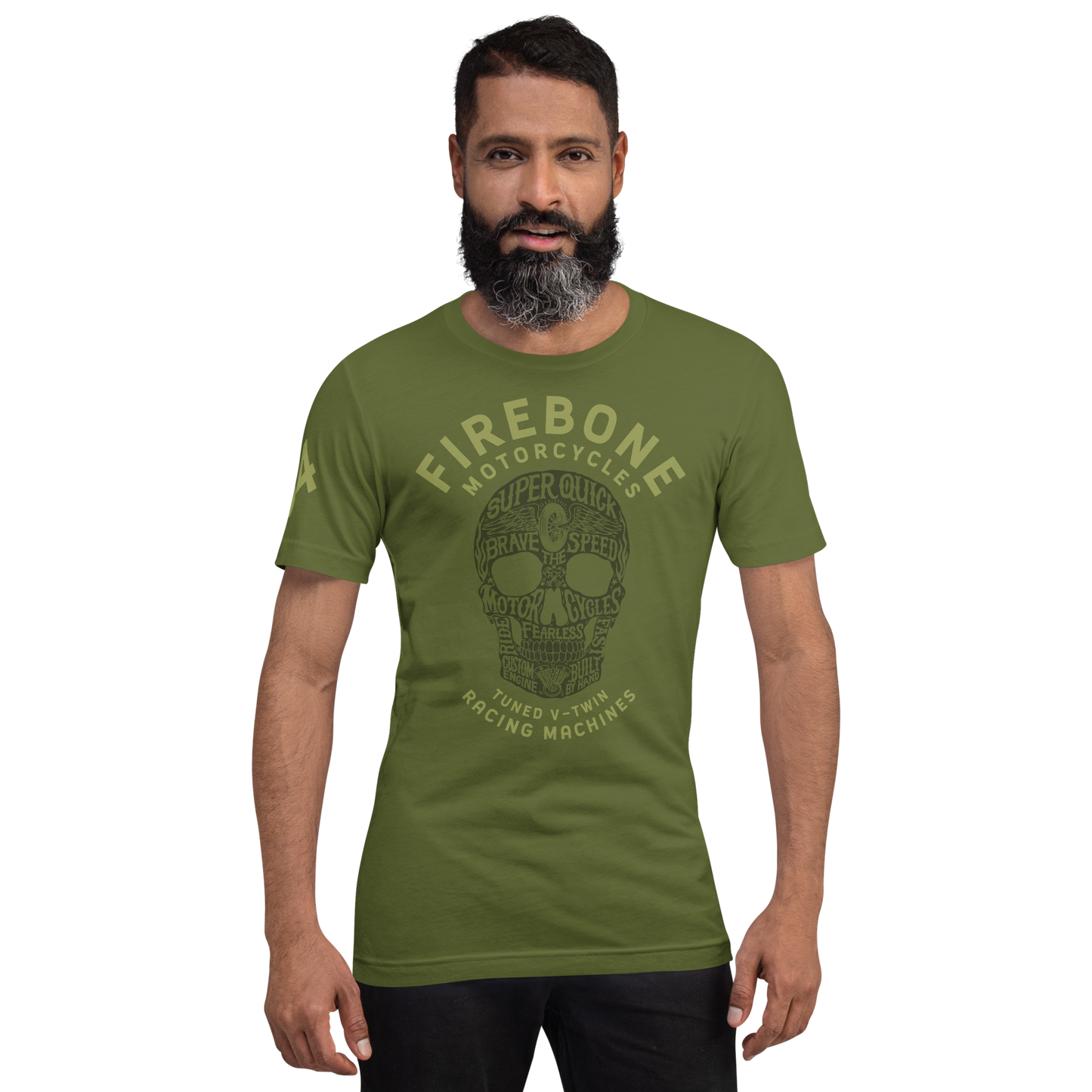 Super Quick Skull - Olive t-shirt - Firebone