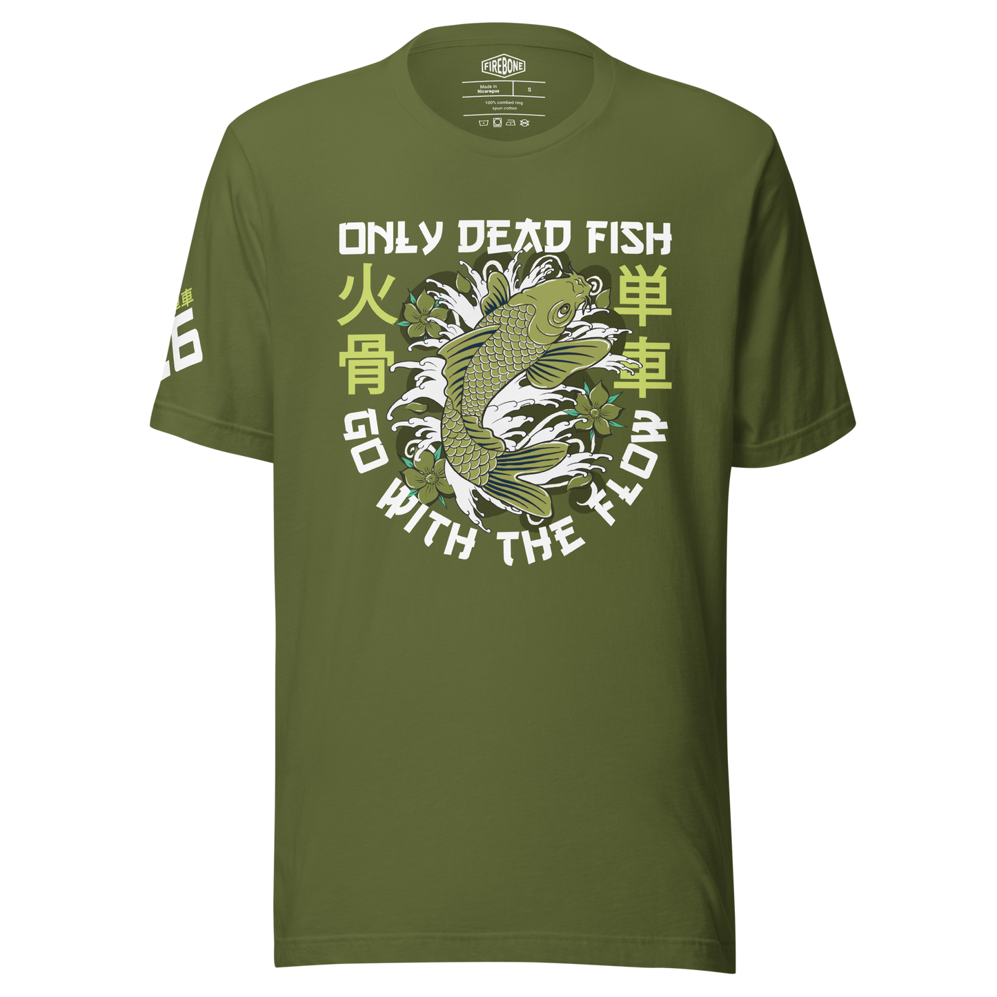 Go with the flow - Olive t-shirt - Firebone