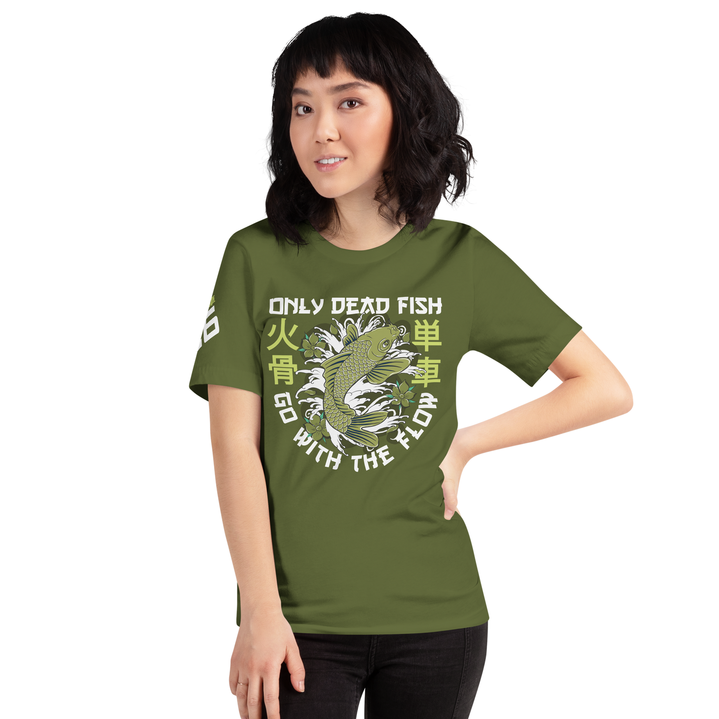 Go with the flow - Olive t-shirt - Firebone