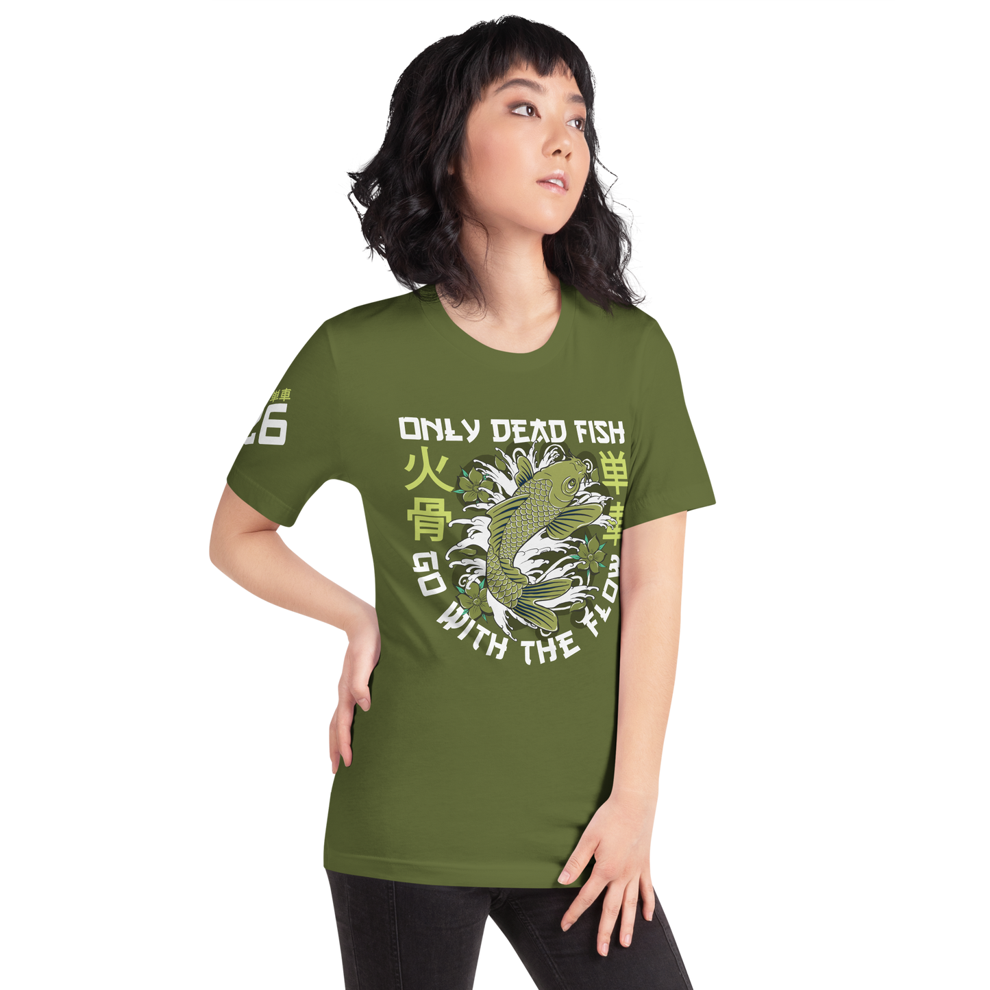 Go with the flow - Olive t-shirt - Firebone