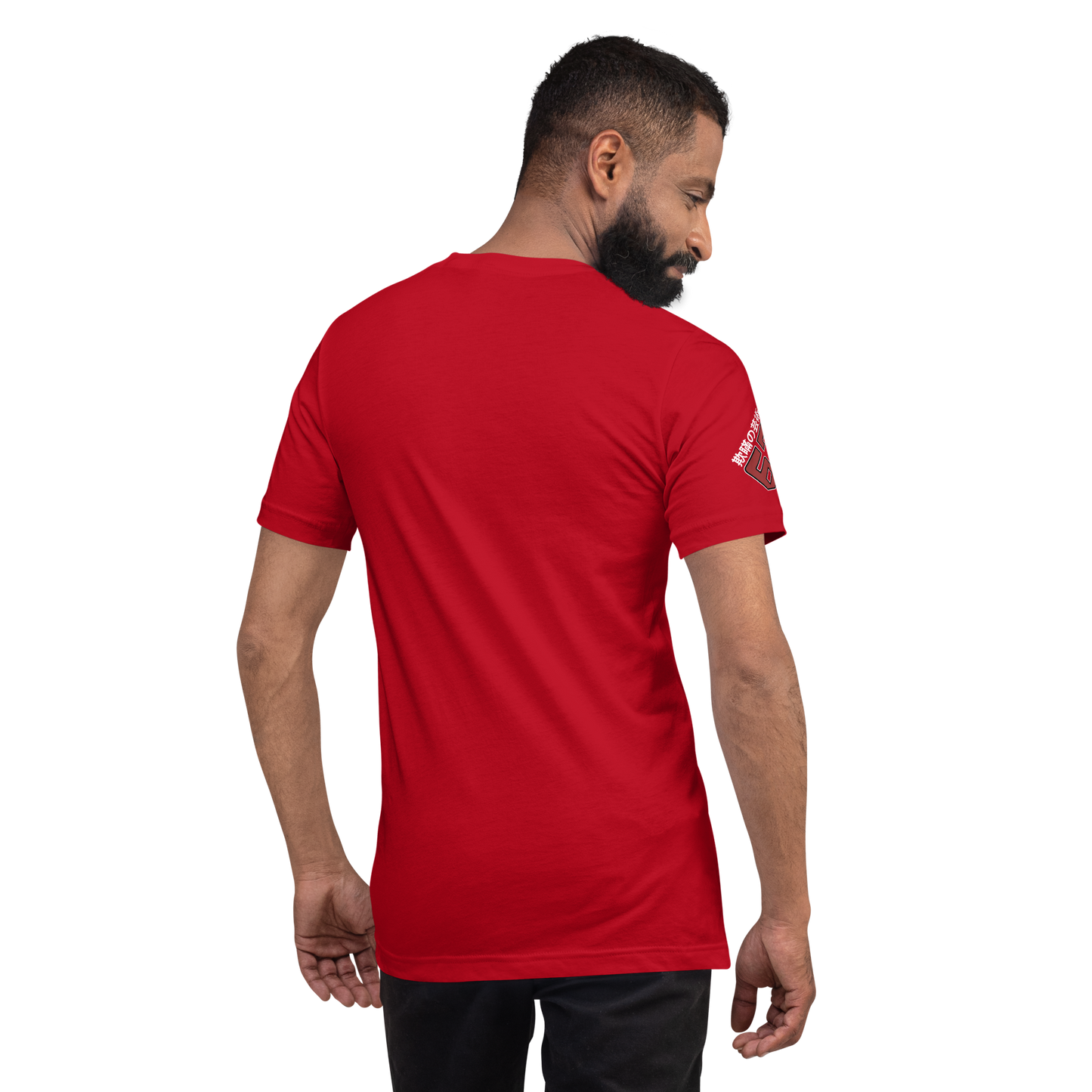 Tin Koi - Lime on red t-shirt - Firebone