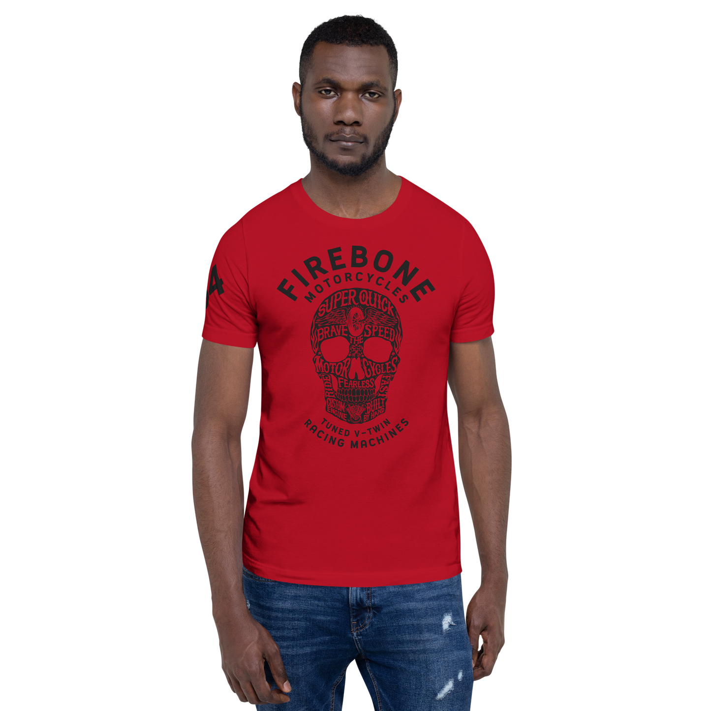 Super Quick Skull - Red t-shirt - Firebone