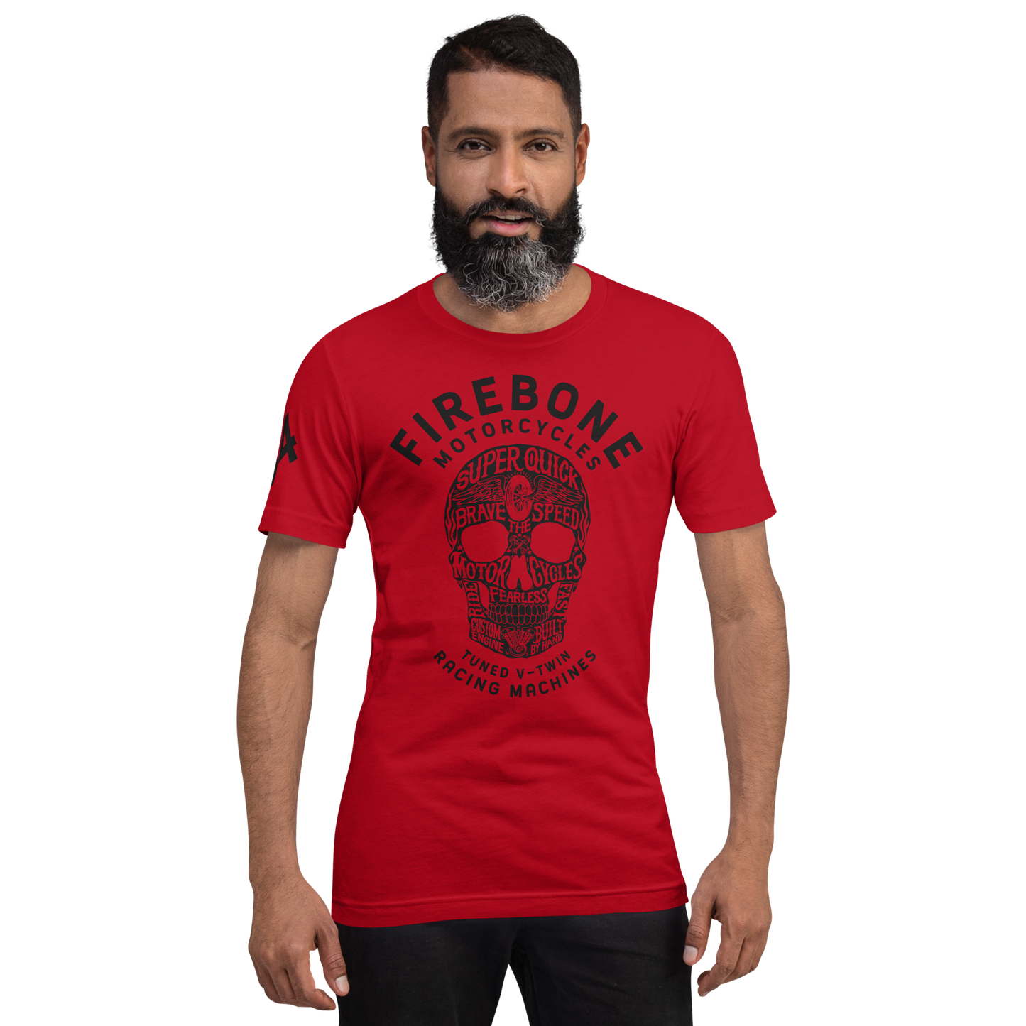 Super Quick Skull - Red t-shirt - Firebone