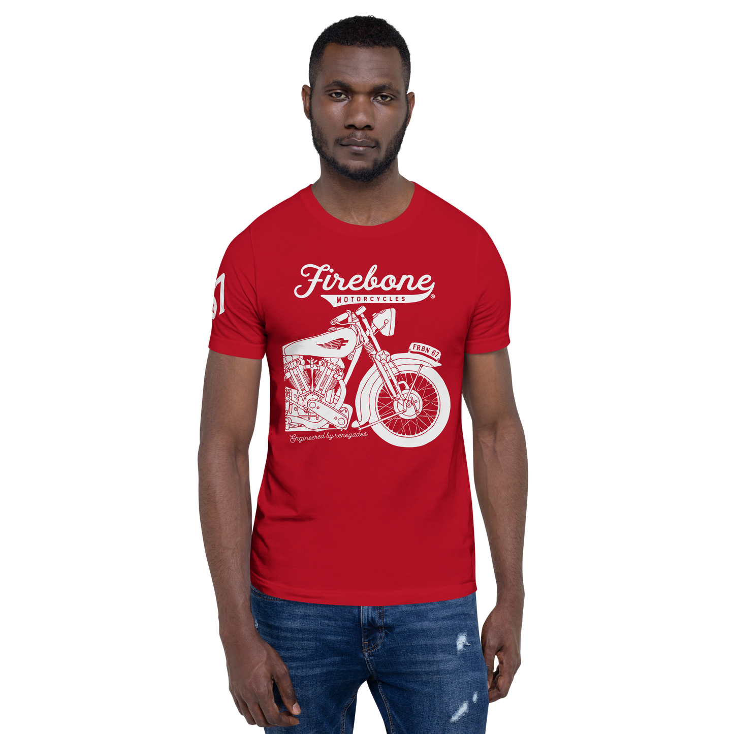 Vintage Motorcycle - Red t-shirt - Firebone