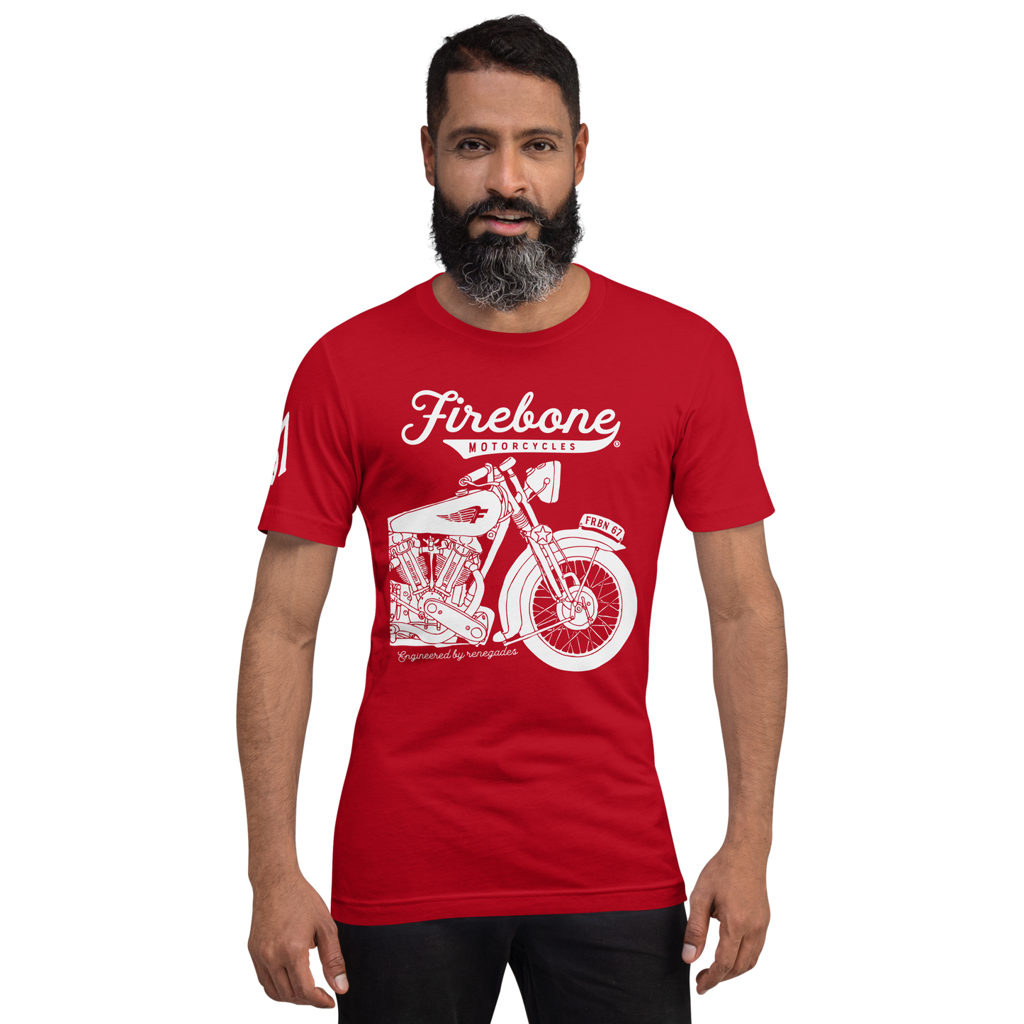Vintage Motorcycle - Red t-shirt - Firebone