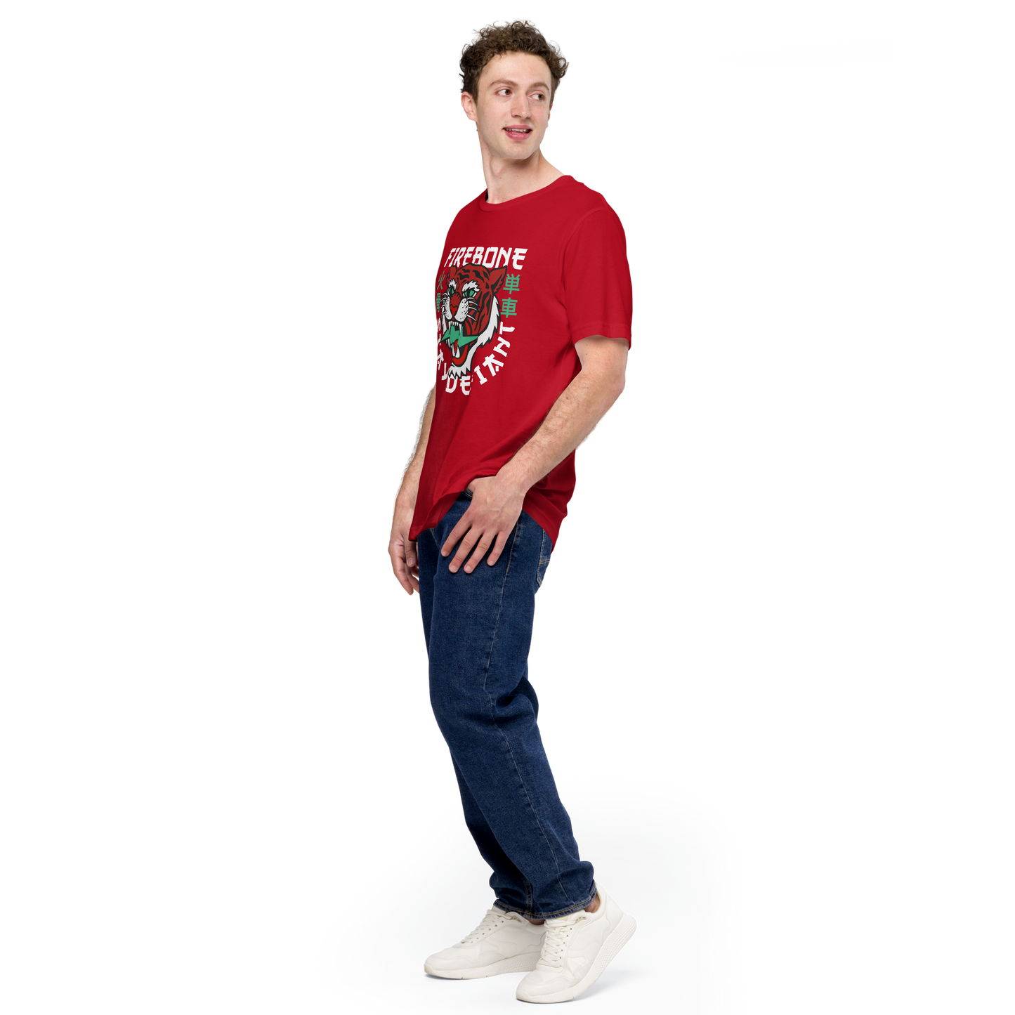 Defiant Tiger - Red t-shirt - Firebone