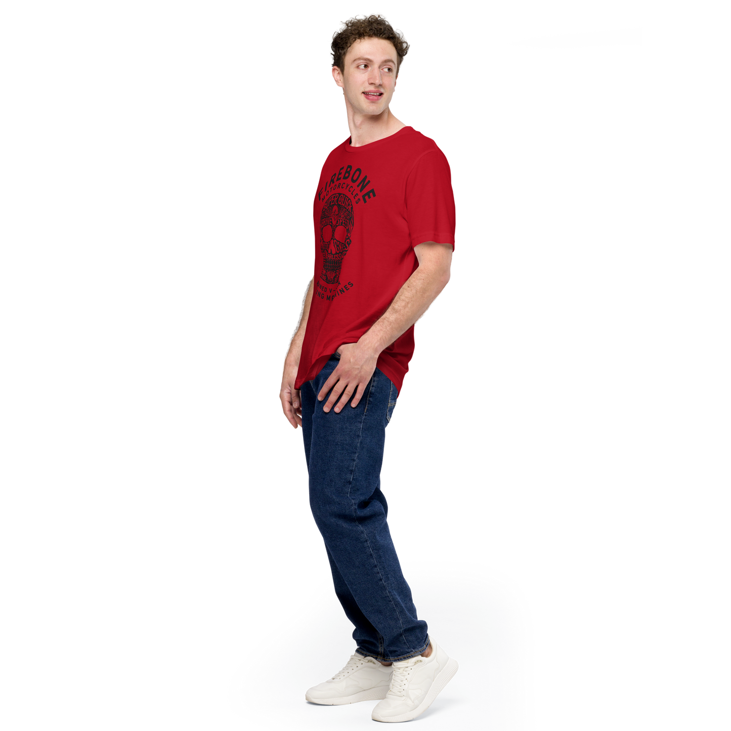 Super Quick Skull - Red t-shirt - Firebone