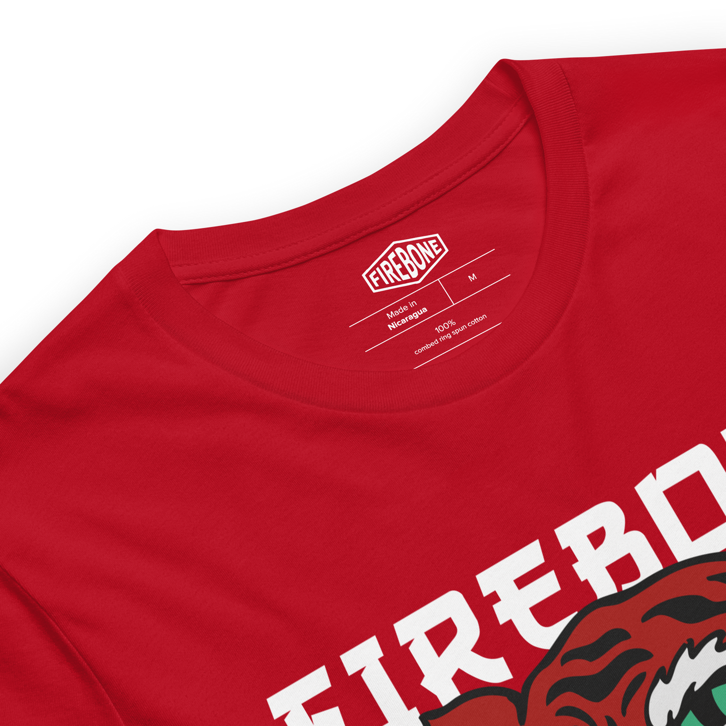 Defiant Tiger - Red t-shirt - Firebone