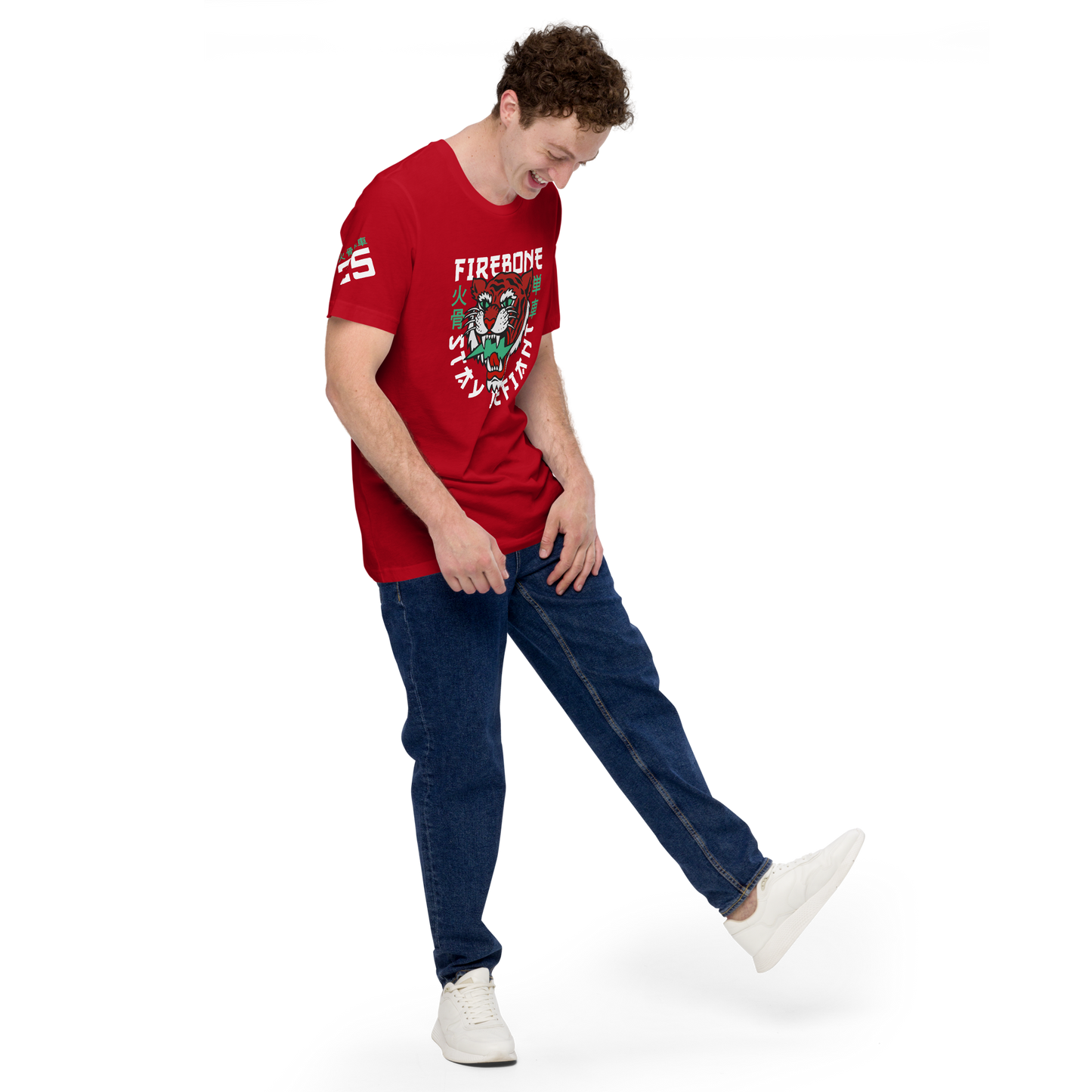 Defiant Tiger - Red t-shirt - Firebone