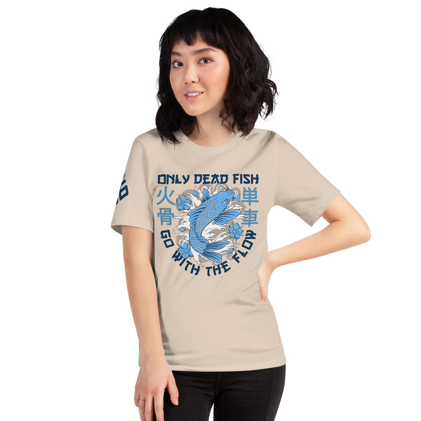 Go with the flow - Soft cream t-shirt - Firebone