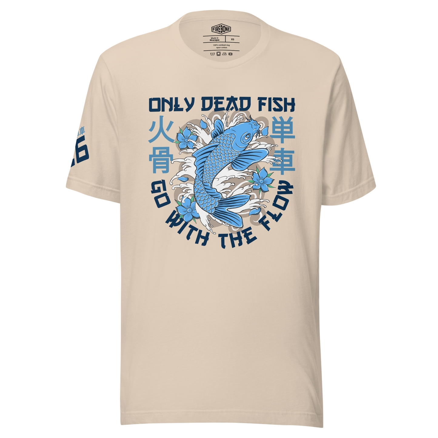 Go with the flow - Soft cream t-shirt - Firebone