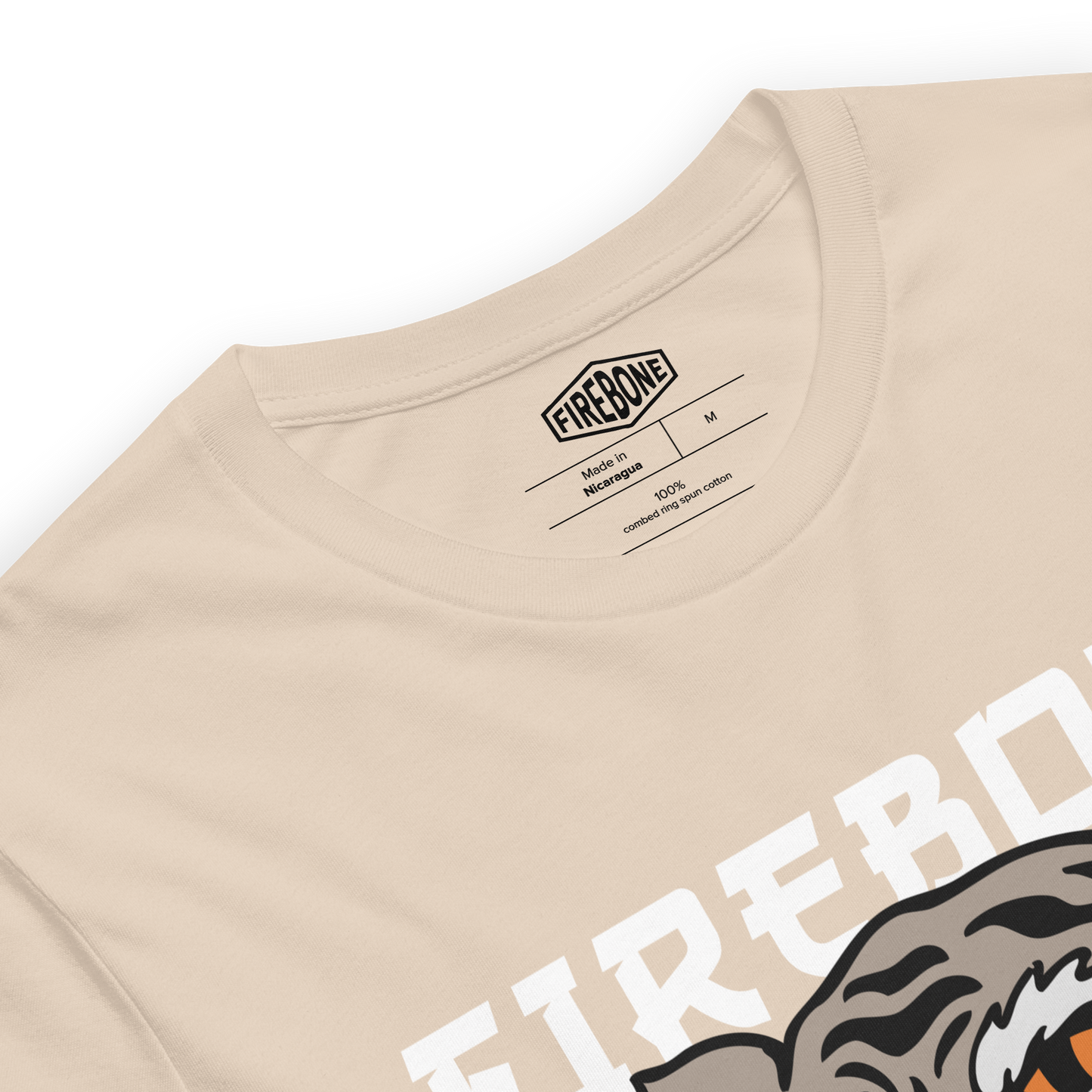 Defiant Tiger - Soft Cream t-shirt - Firebone