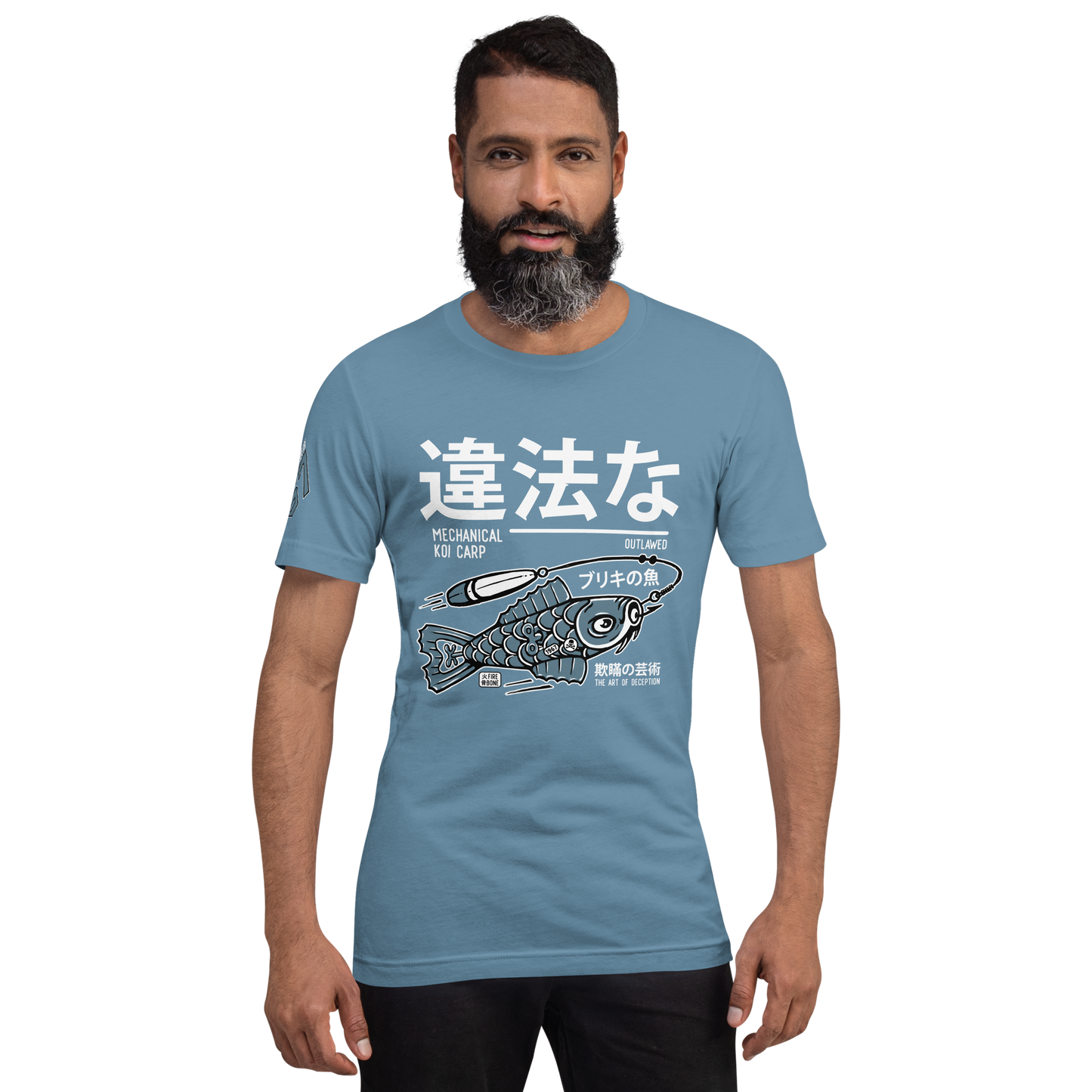 Tin Koi - Steel blue t-shirt - Firebone