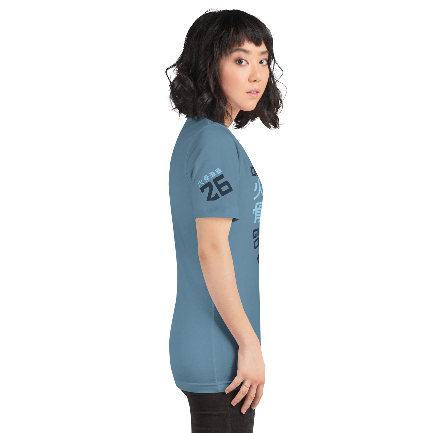 Go with the flow - Steel blue t-shirt - Firebone