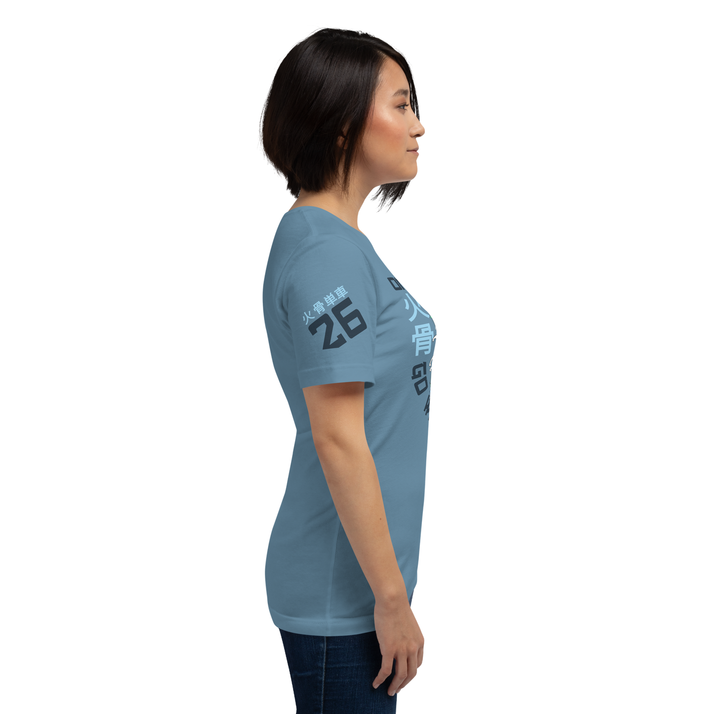 Go with the flow - Steel blue t-shirt - Firebone