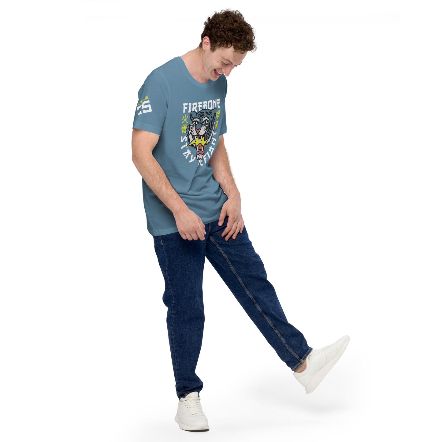 Defiant Tiger - Steel Blue t-shirt - Firebone