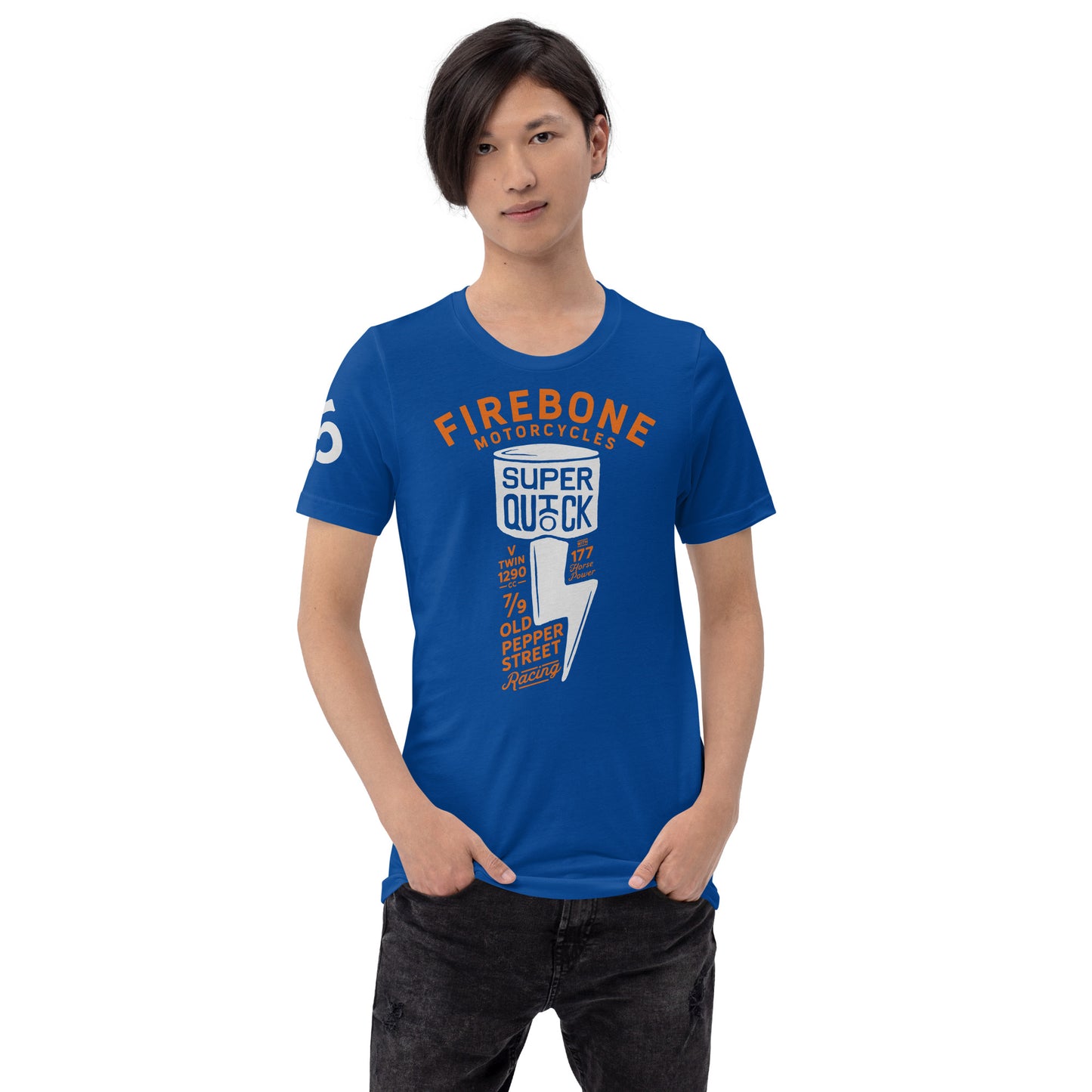Super Quick Piston - Royal blue t-shirt - Firebone