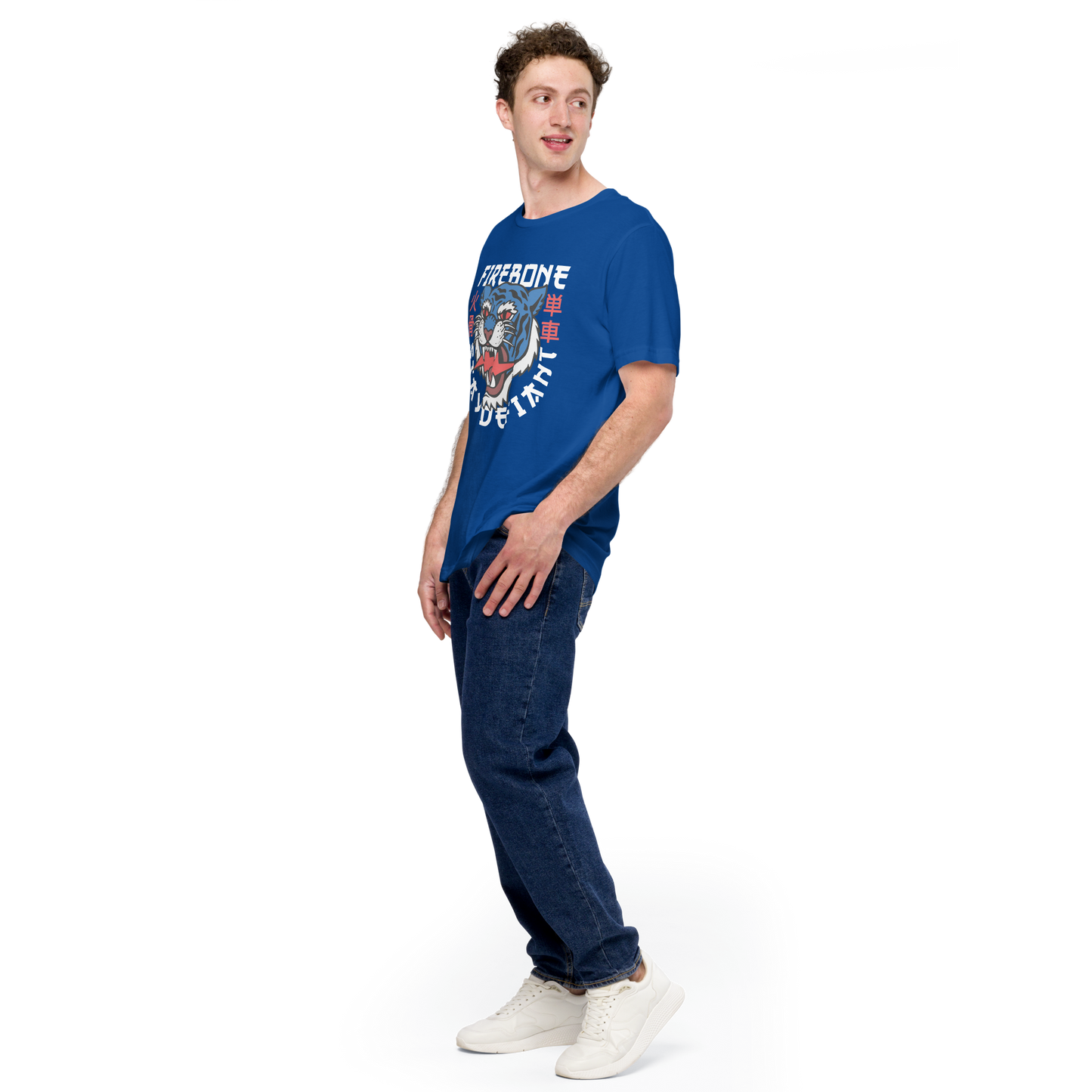 Defiant Tiger - Royal blue t-shirt - Firebone