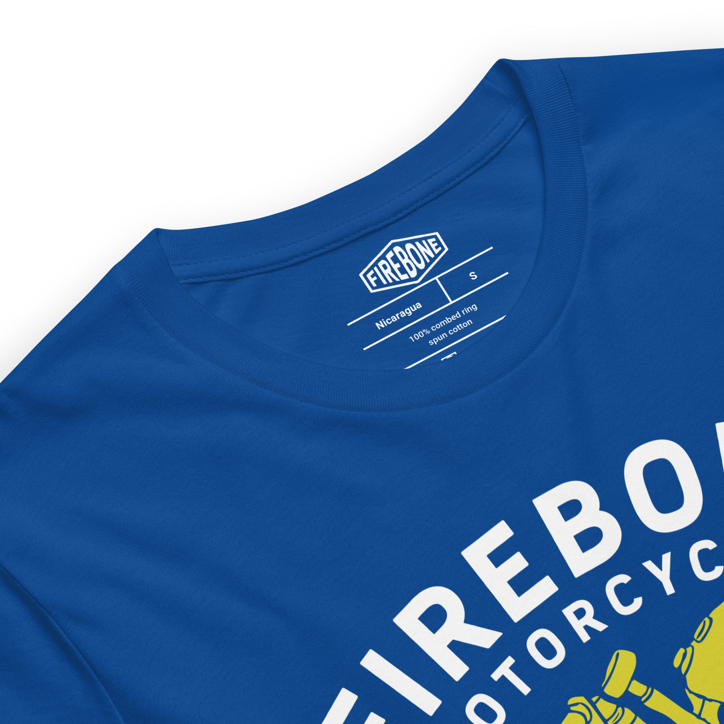 Vintage Motorcycle - Royal blue t-shirt - Firebone