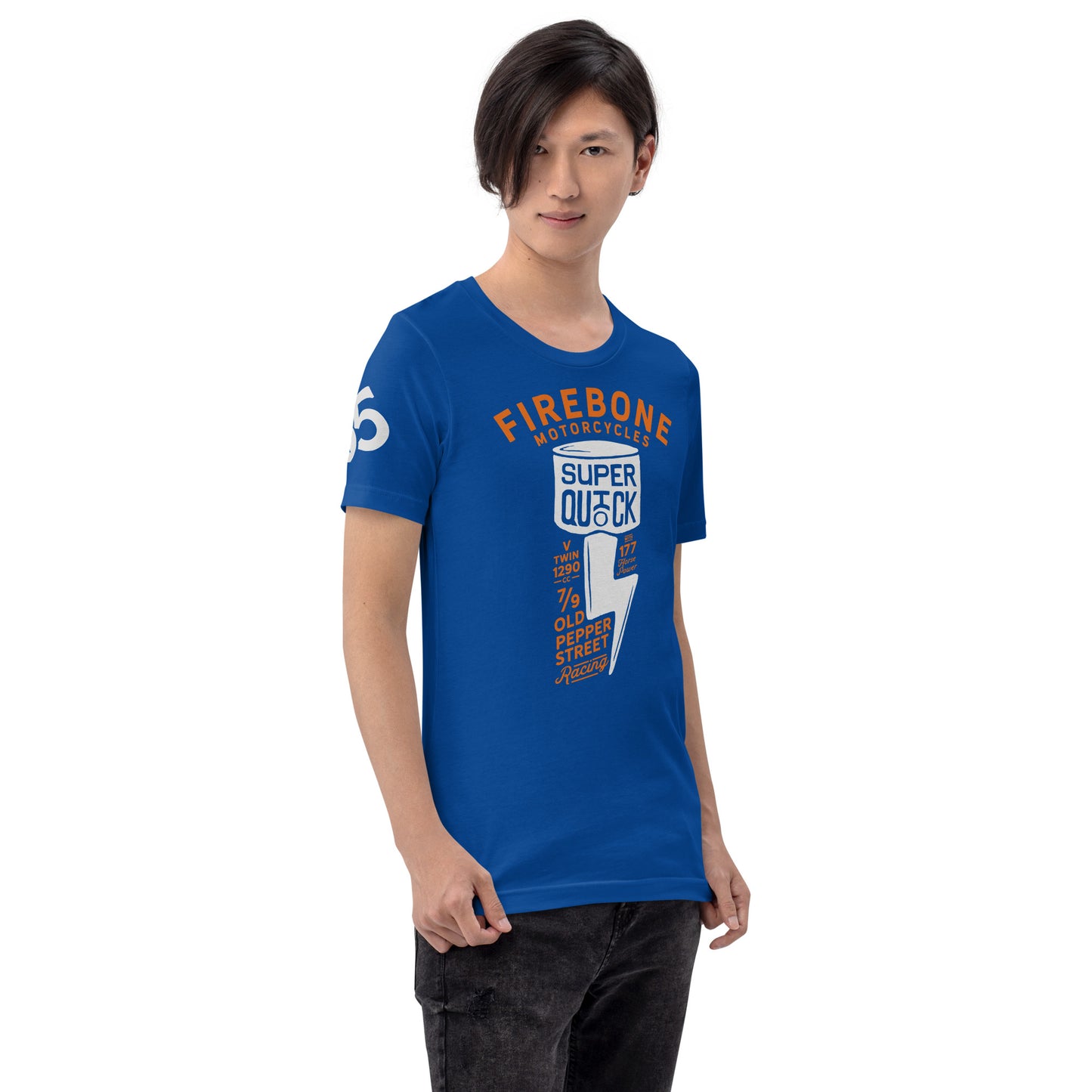 Super Quick Piston - Royal blue t-shirt - Firebone