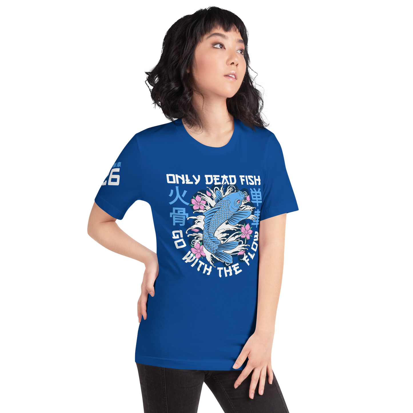 Go with the flow - Royal blue t-shirt - Firebone