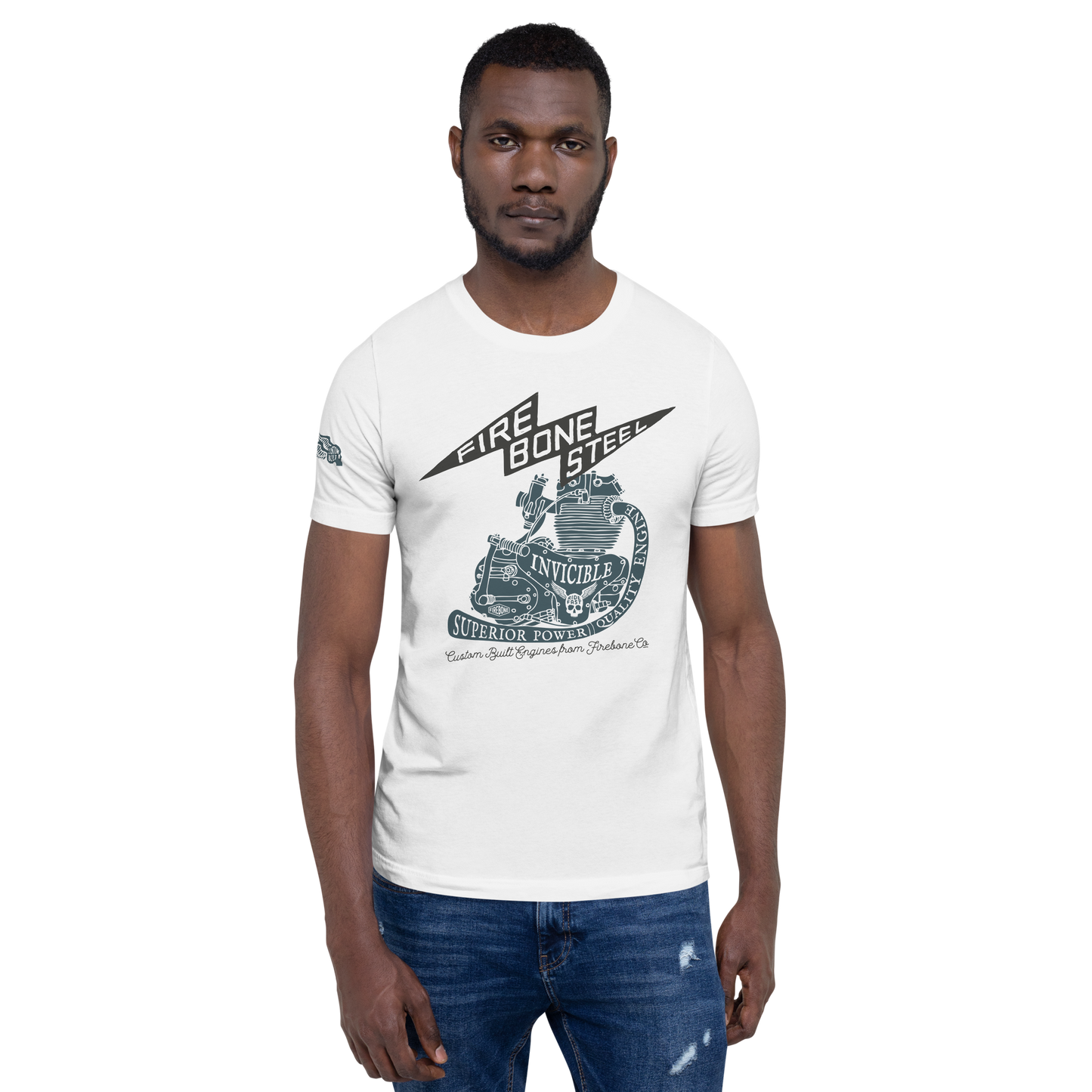 Firebone Steel - White t-shirt - Firebone