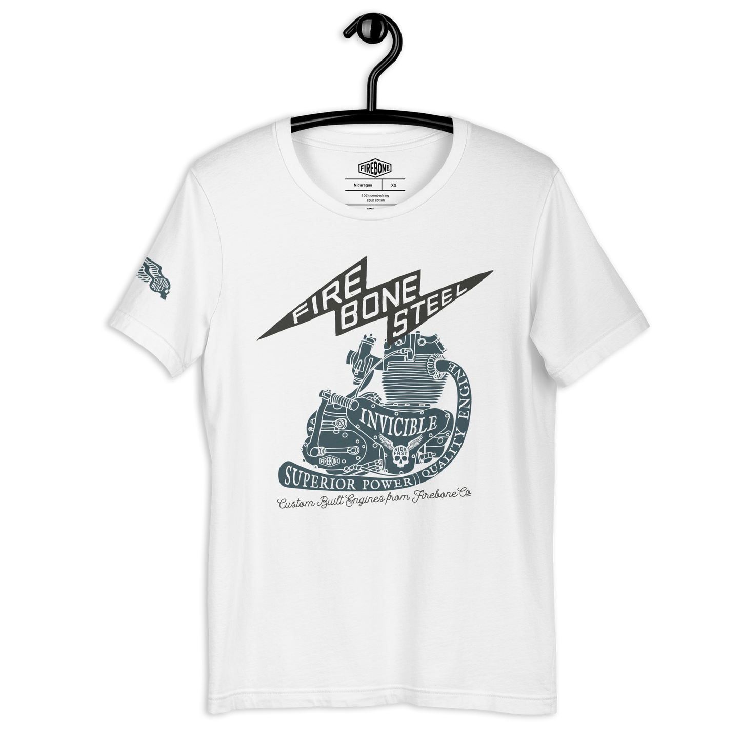 Firebone Steel - White t-shirt - Firebone
