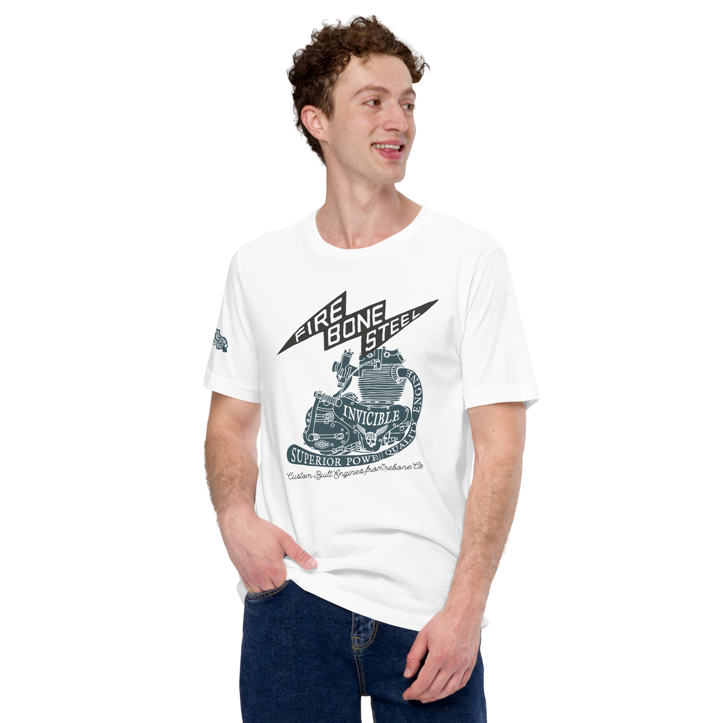 Firebone Steel - White t-shirt - Firebone